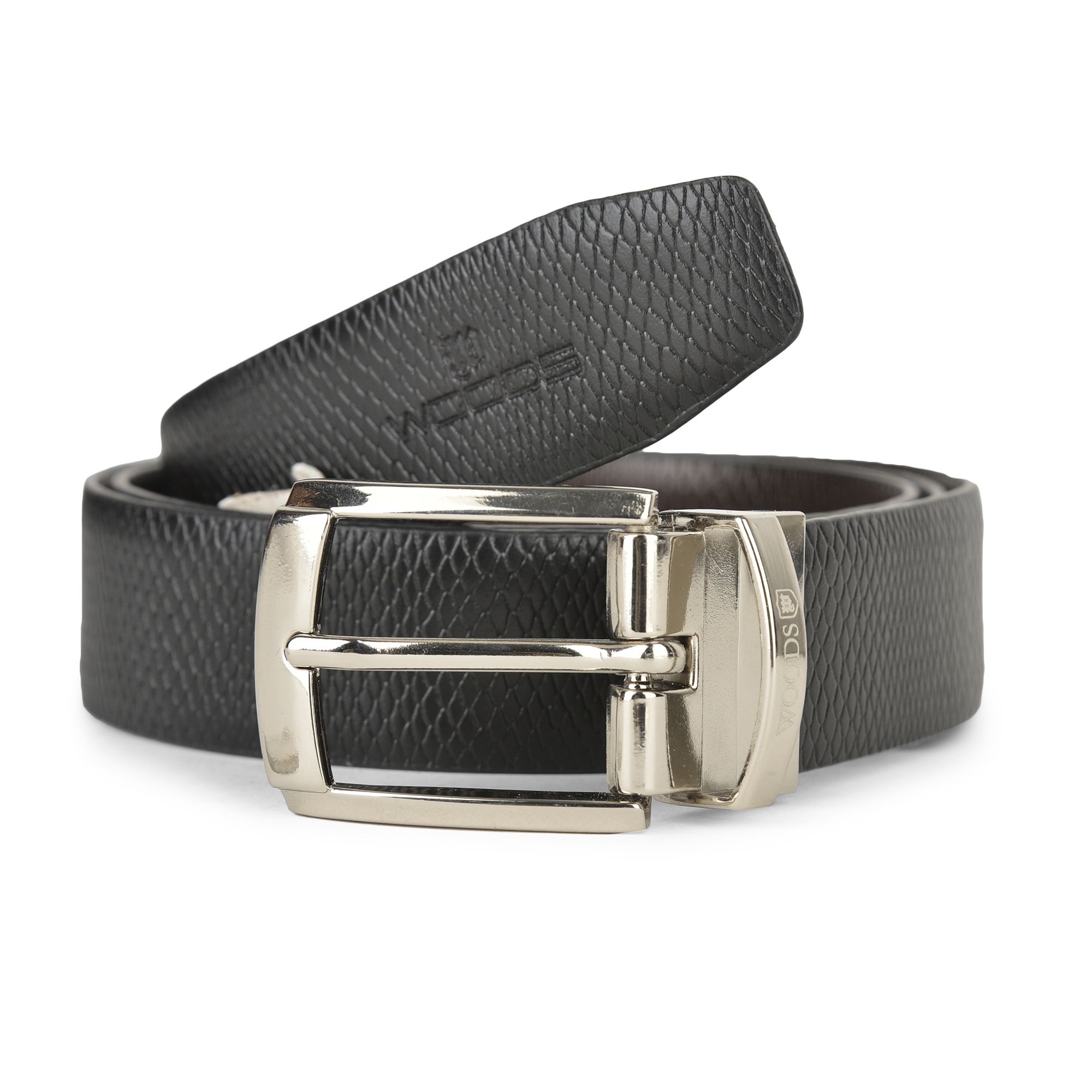 Black/brown Reversible Leather Belt for men