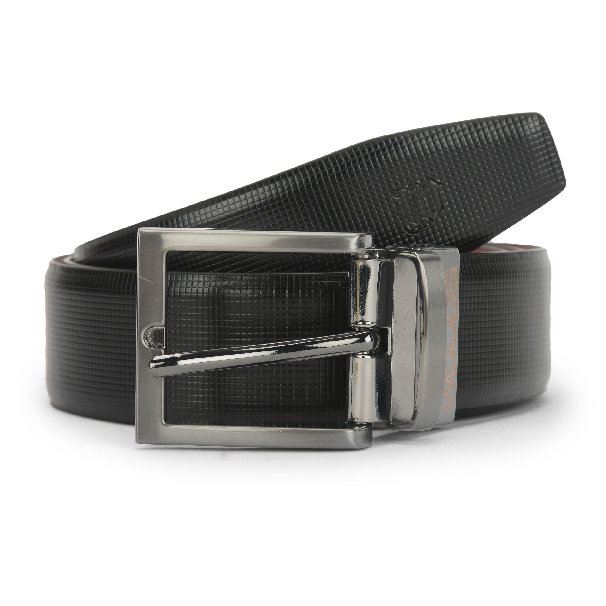 Black/Tan reversible leather belt