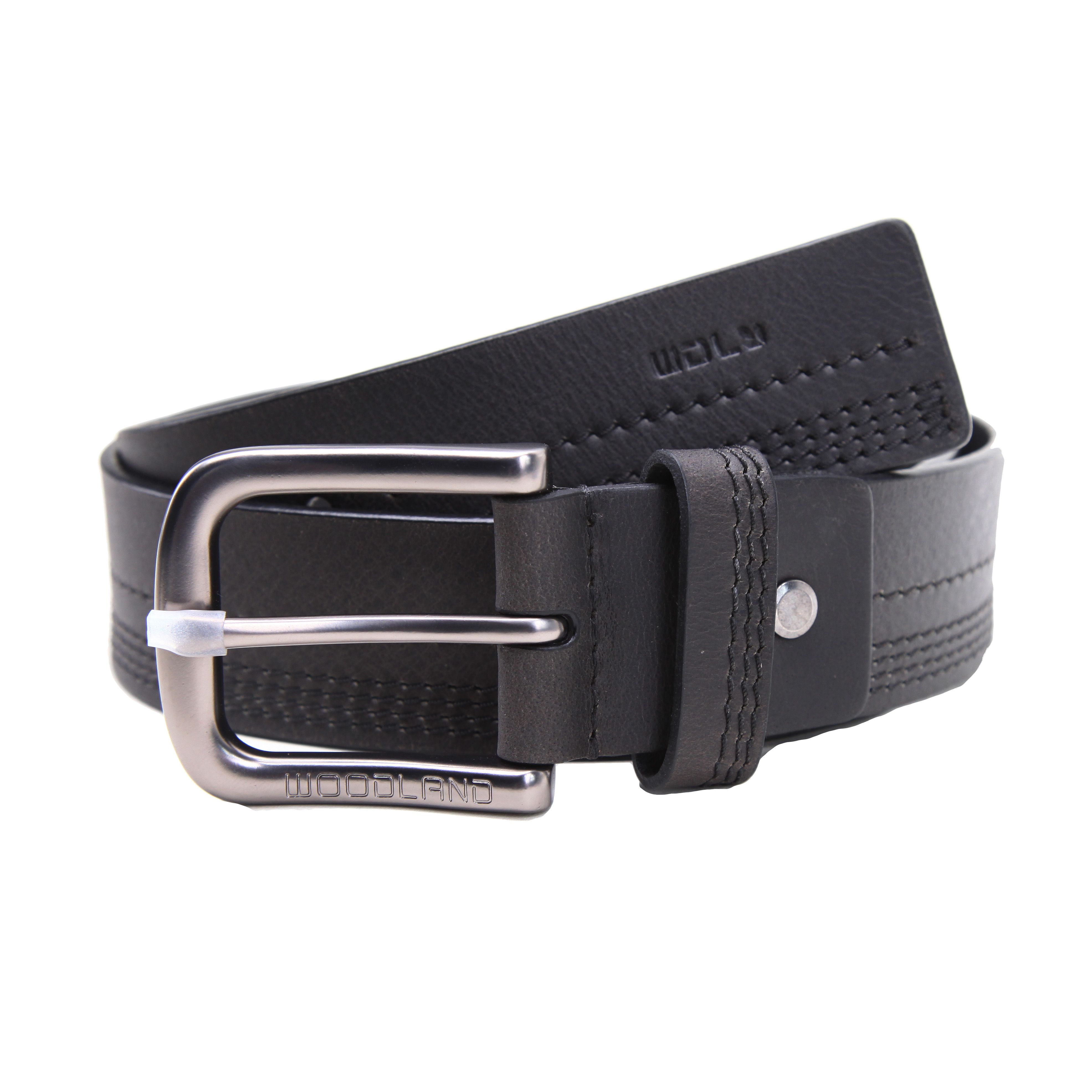 Black Leather Belt for Men