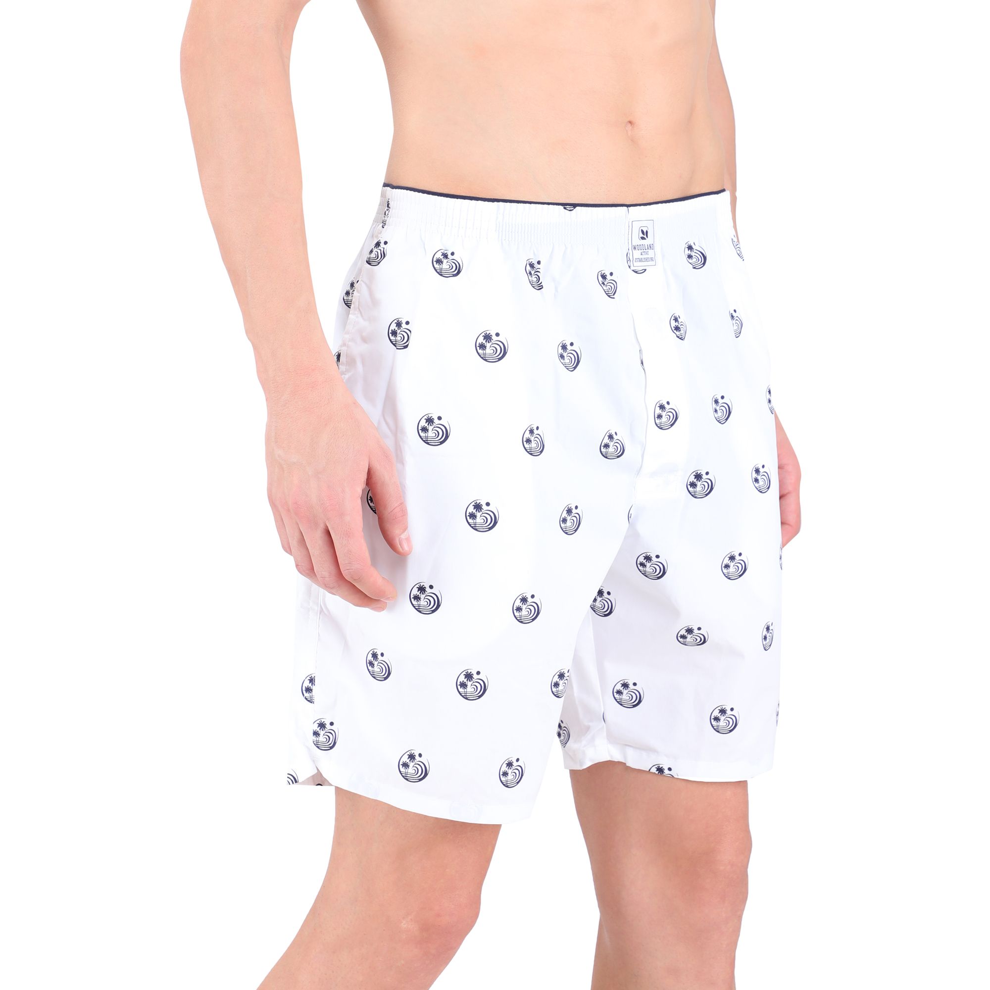 White Bermuda shorts for men