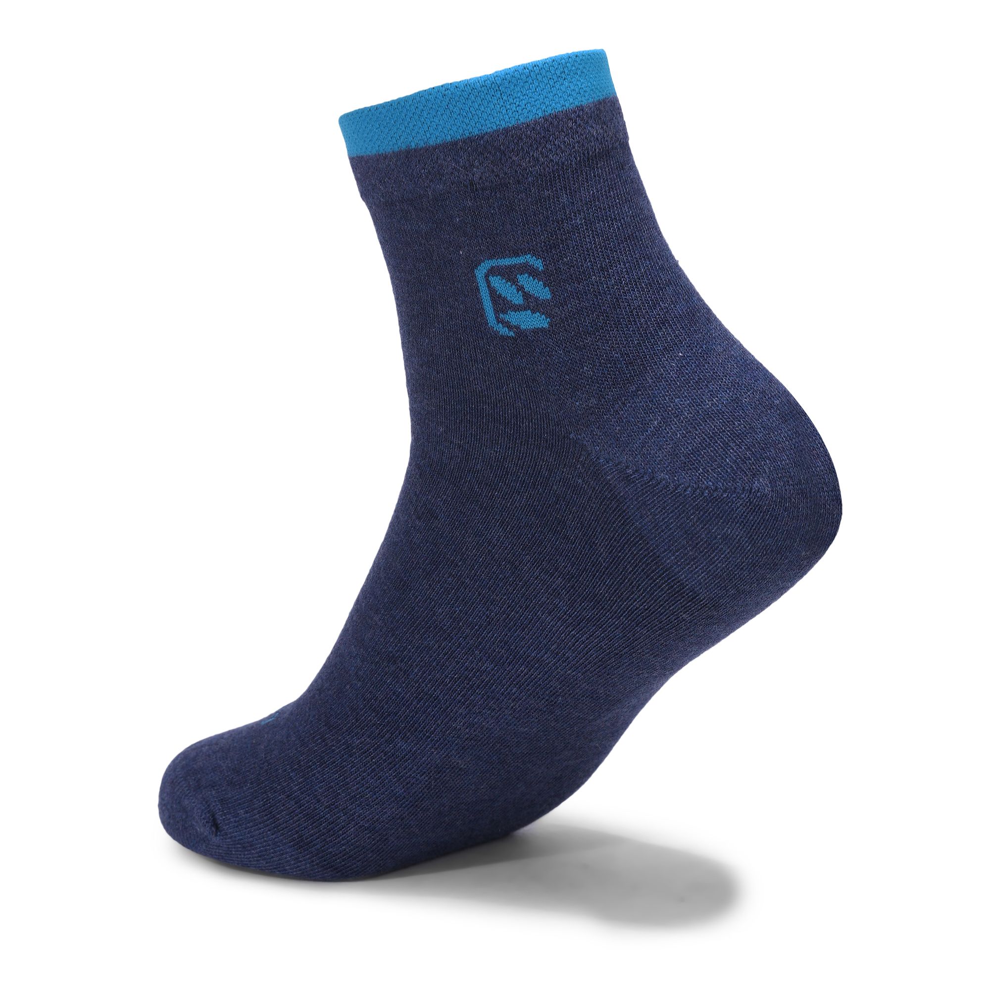 Denim/Turquoise sport socks for men