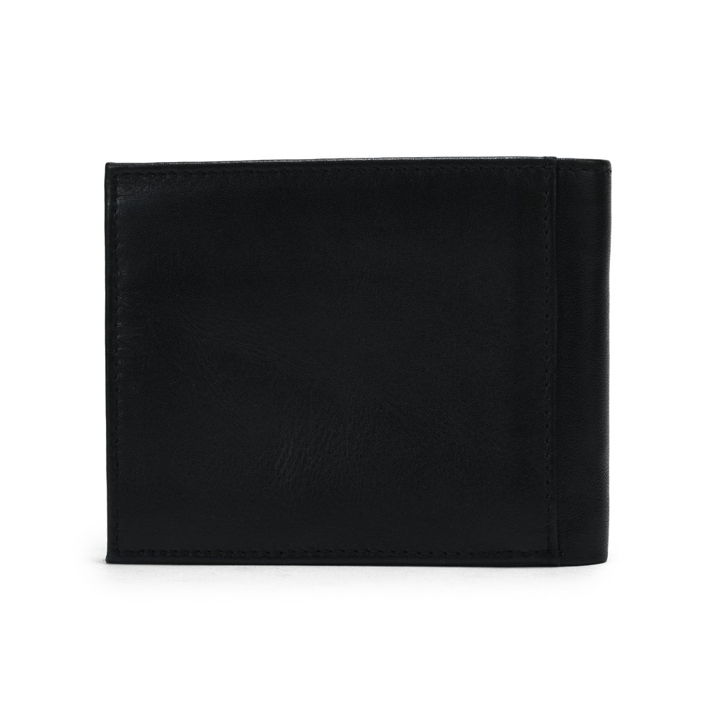 Black bifold wallet for men