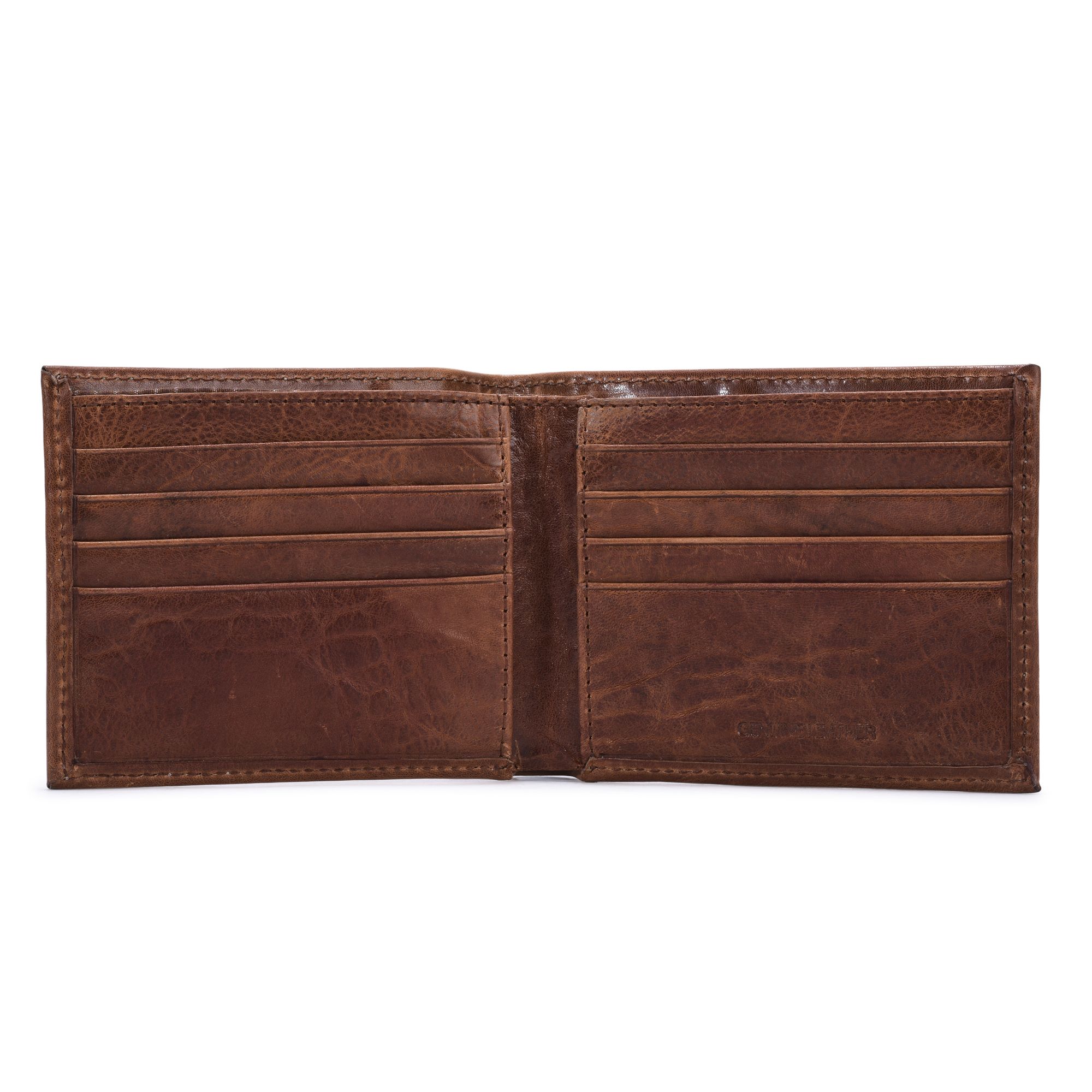 Tan bifold leather wallet for men