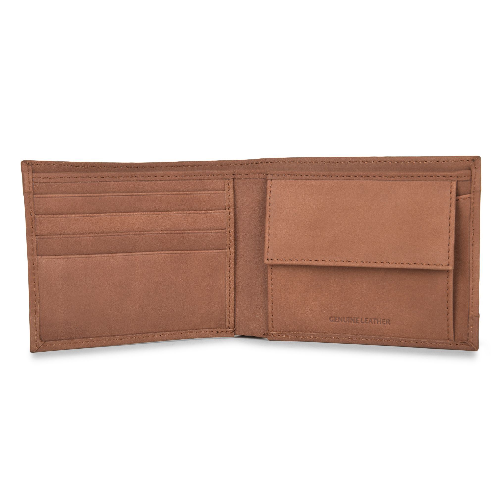 Camel/Navy bifold Leather wallet for men