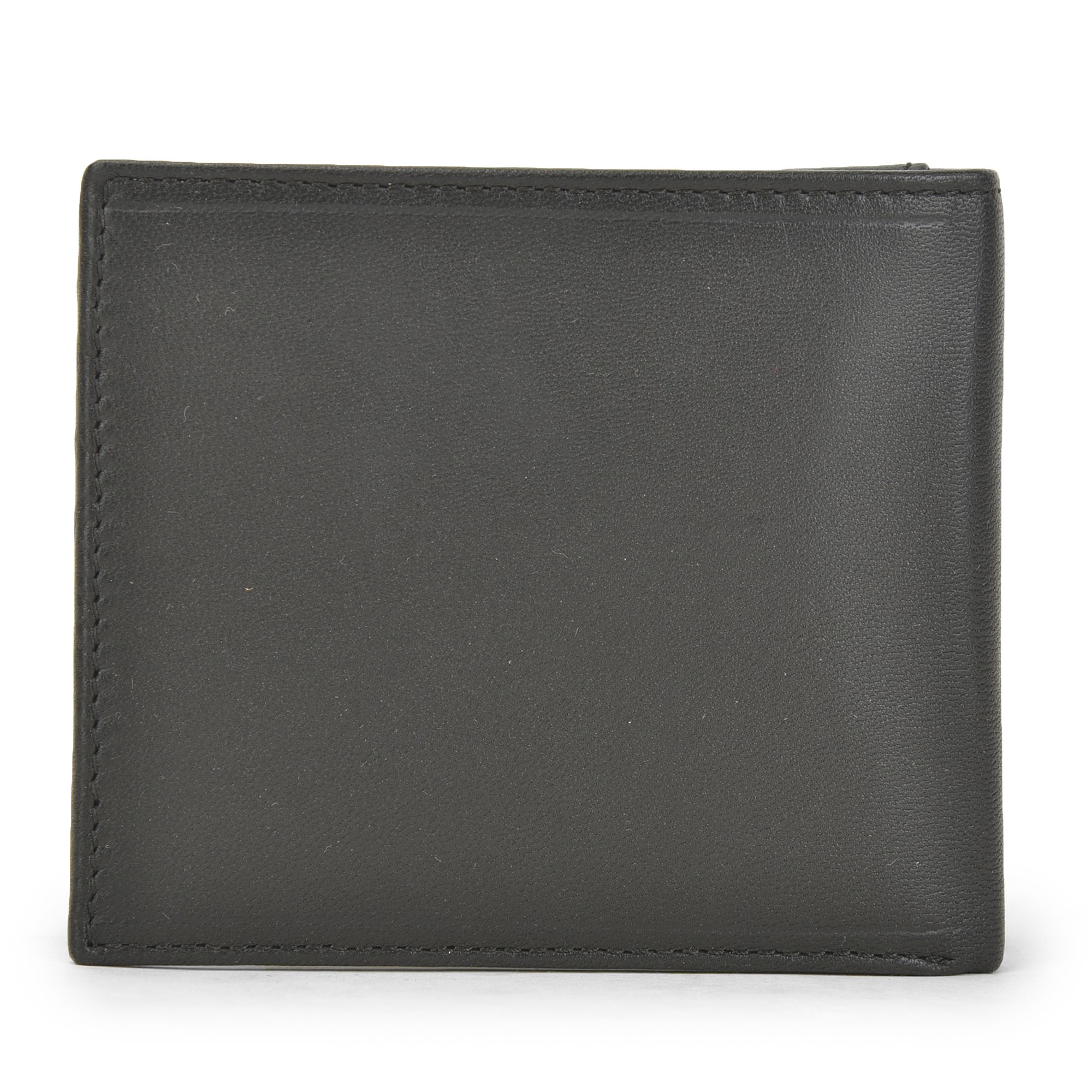 Black leather wallet for men