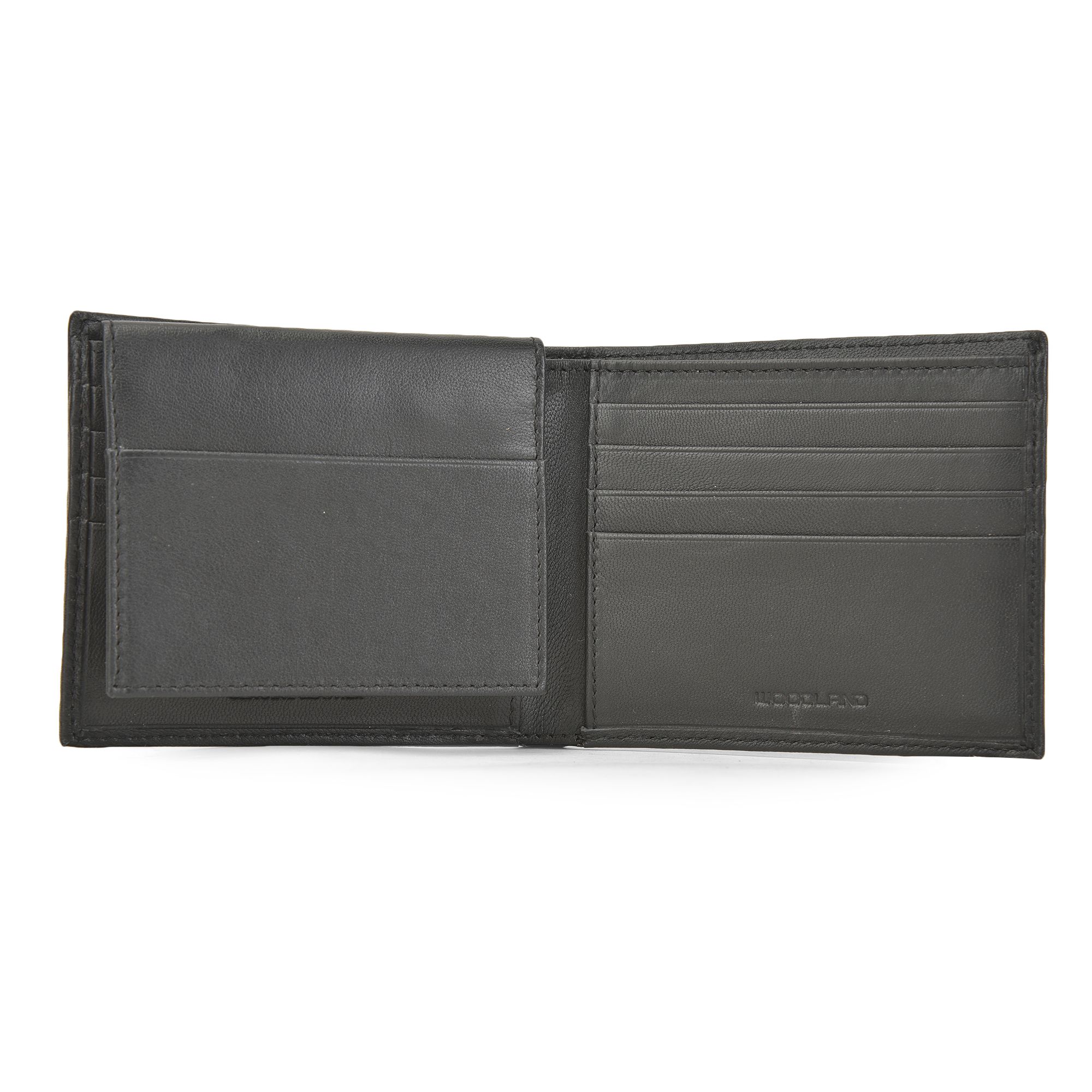 Black leather wallet for men