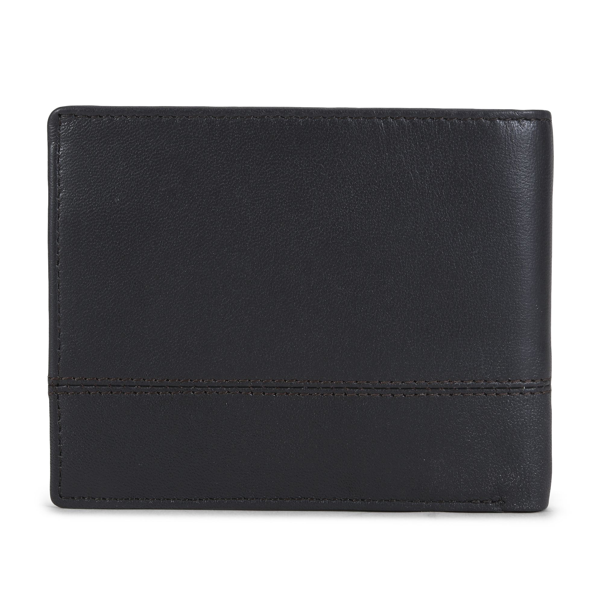 Dark brown leather wallet for men