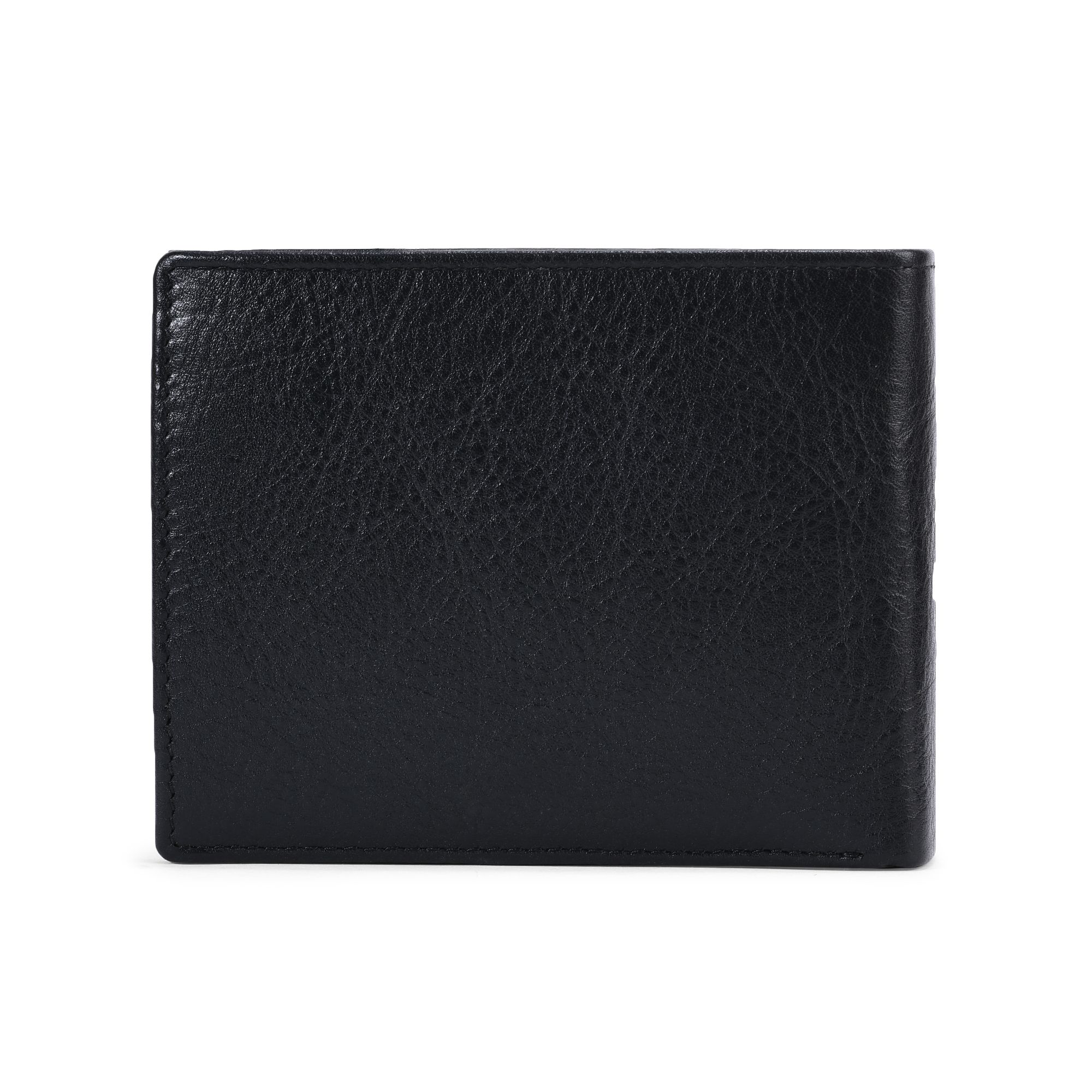 Black Bifold Leather Wallet for Men