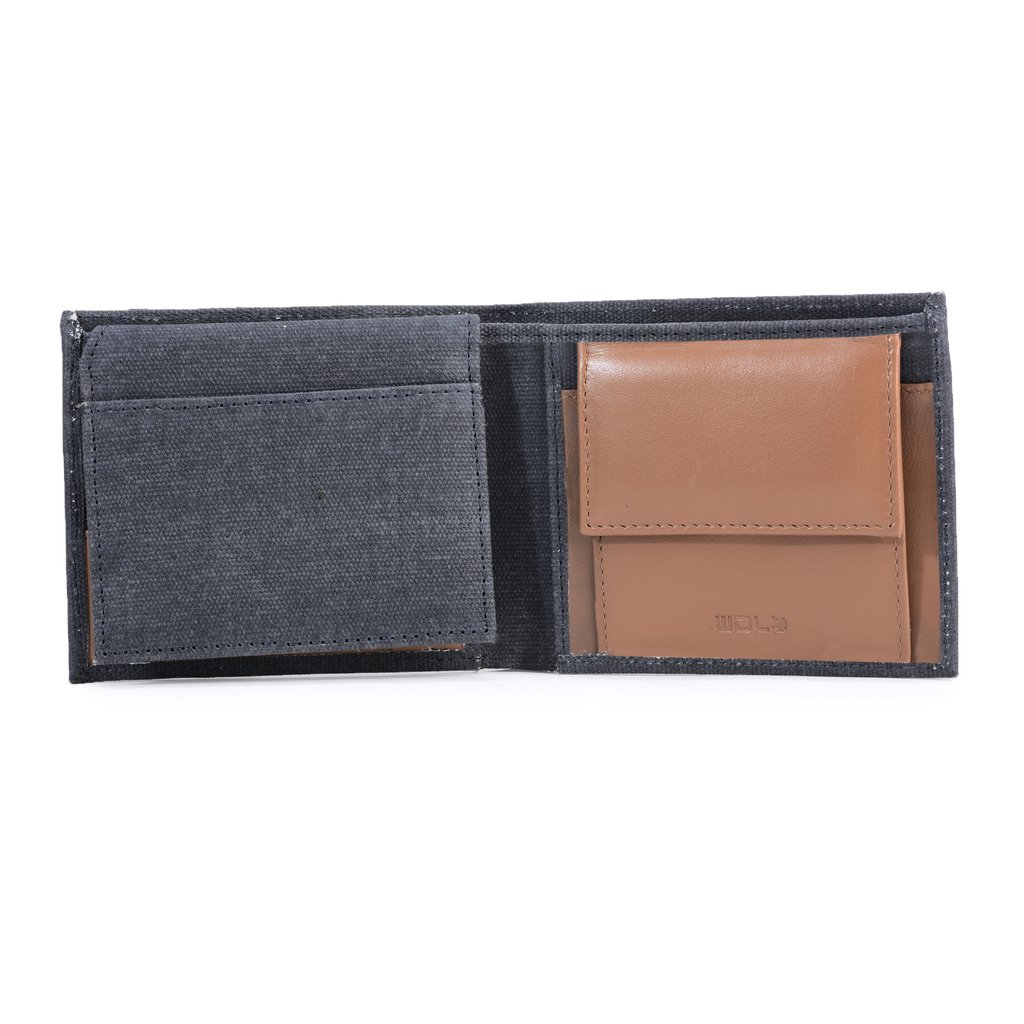BLUE/TAN Wallet For Men