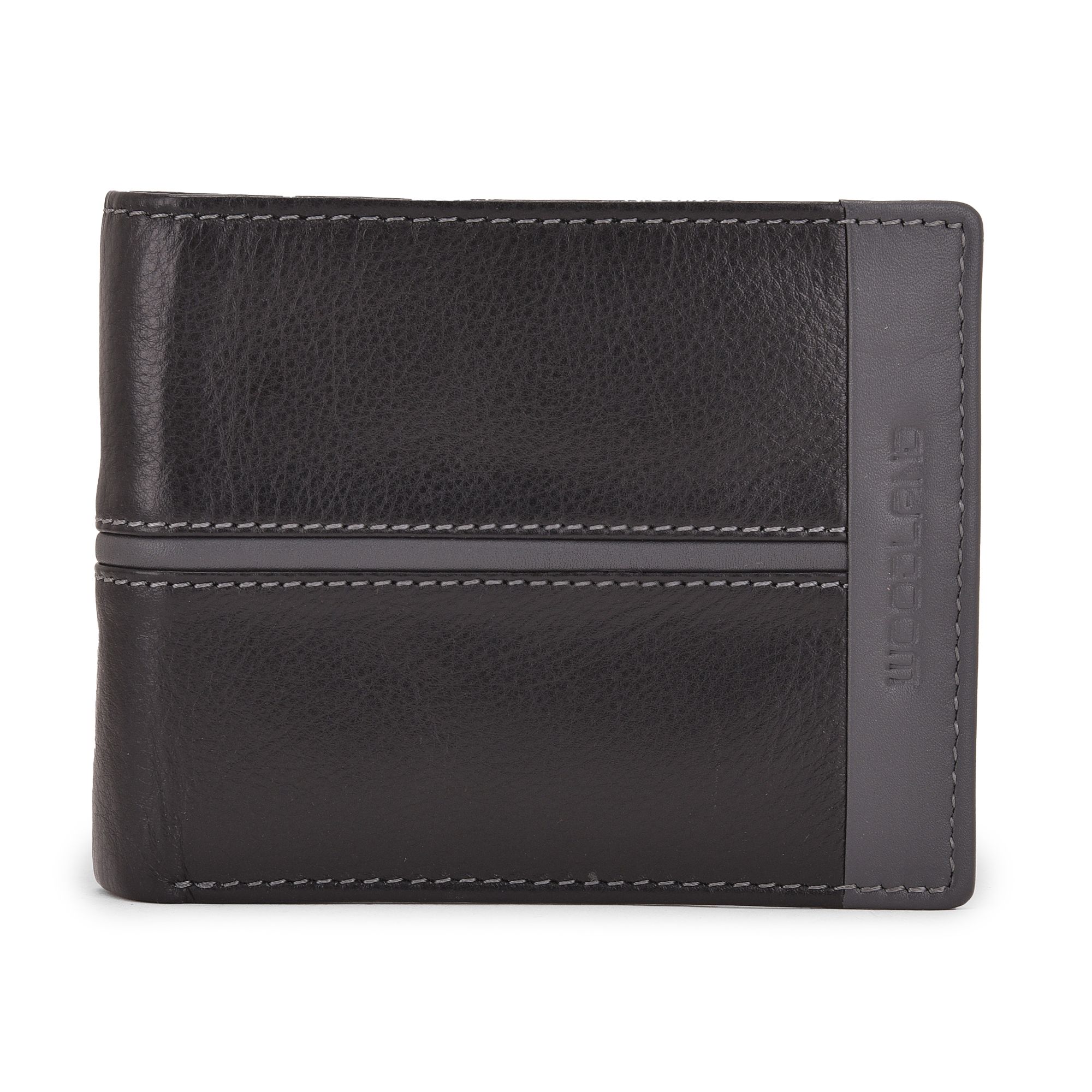 Black/ grey bi-fold wallet