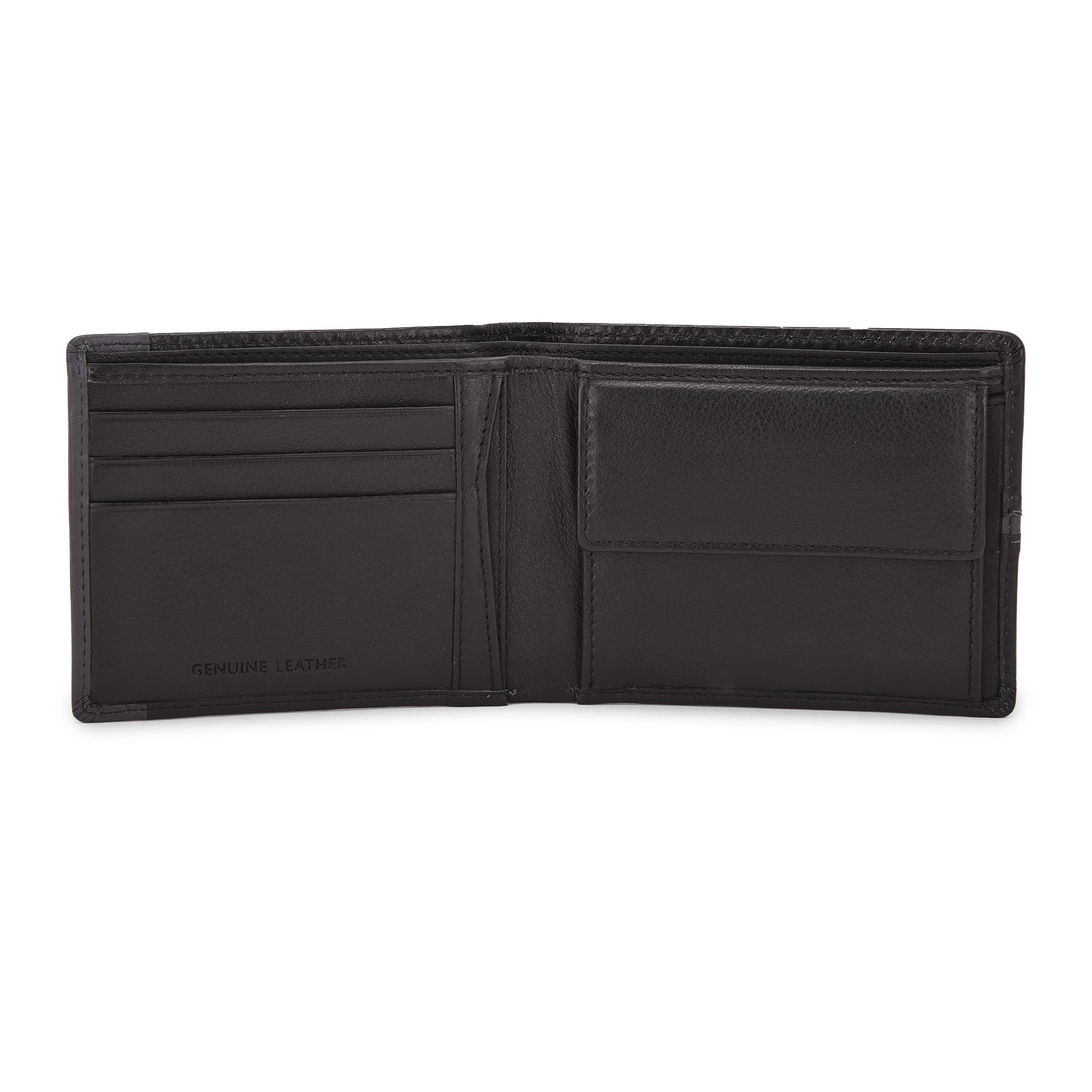Black/ grey bi-fold wallet