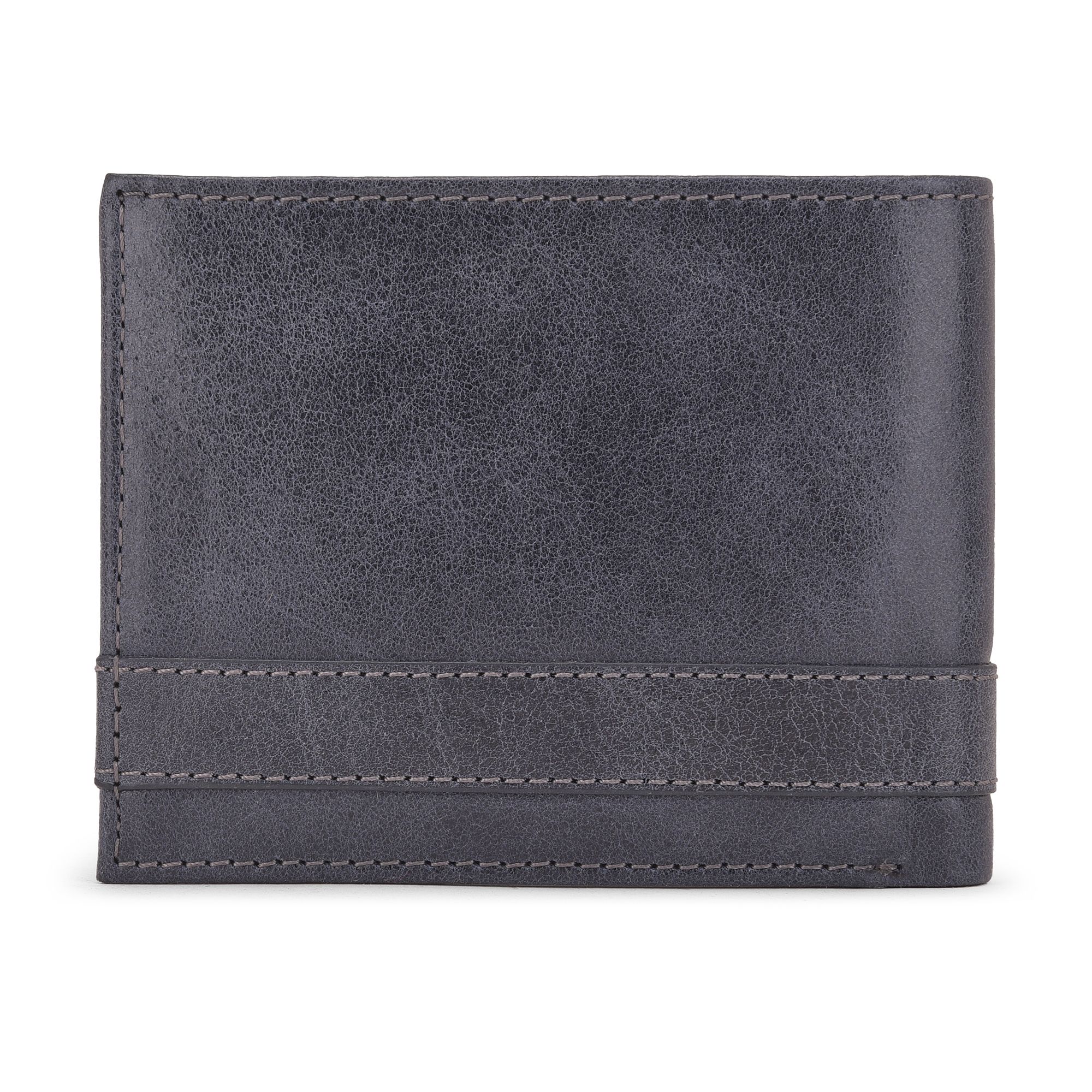 Navy bifold leather wallet