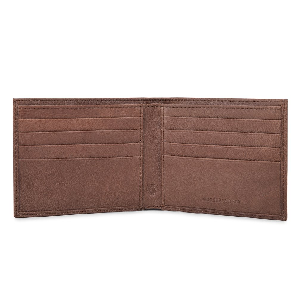 Tan bi-fold wallet