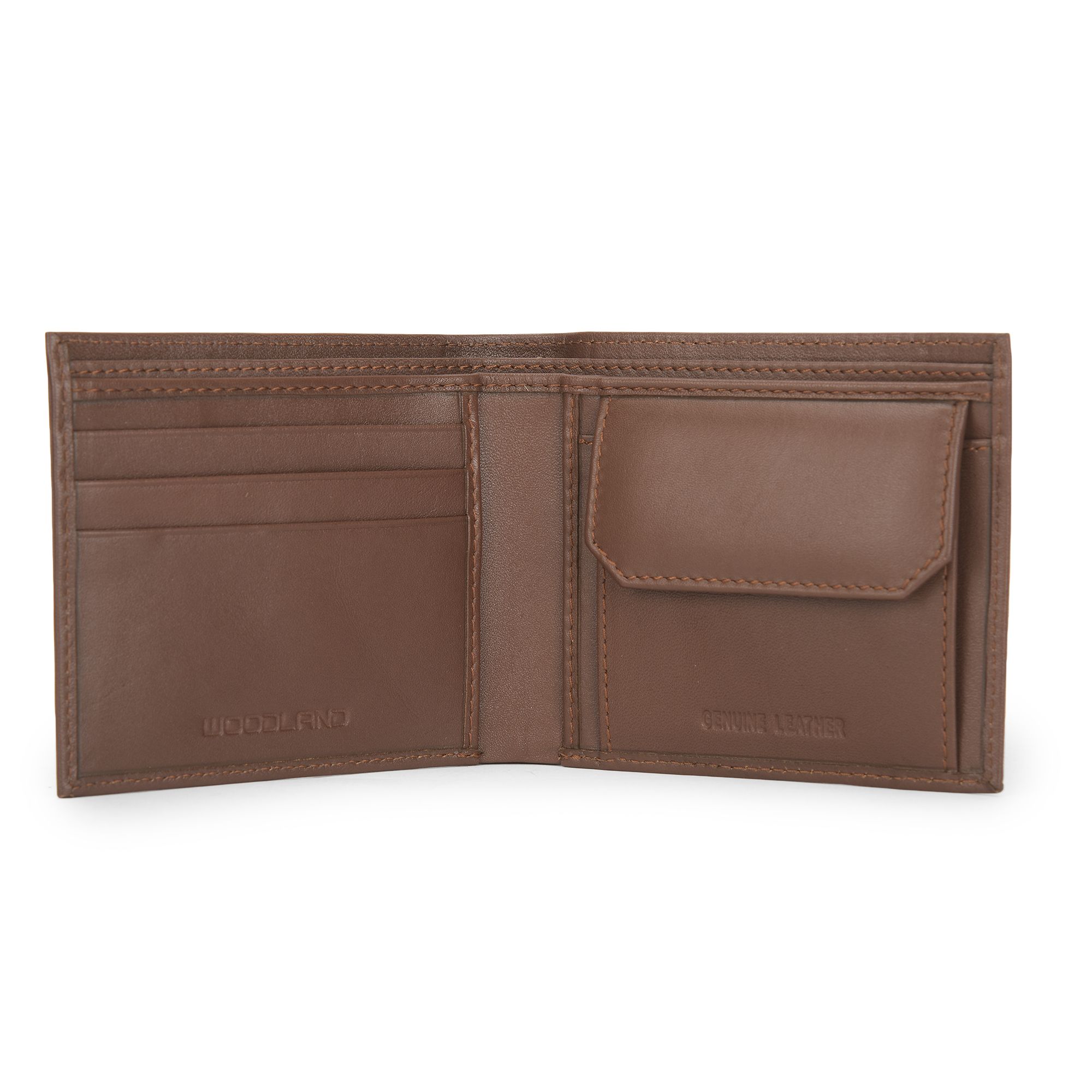 Brown bifold wallet for men