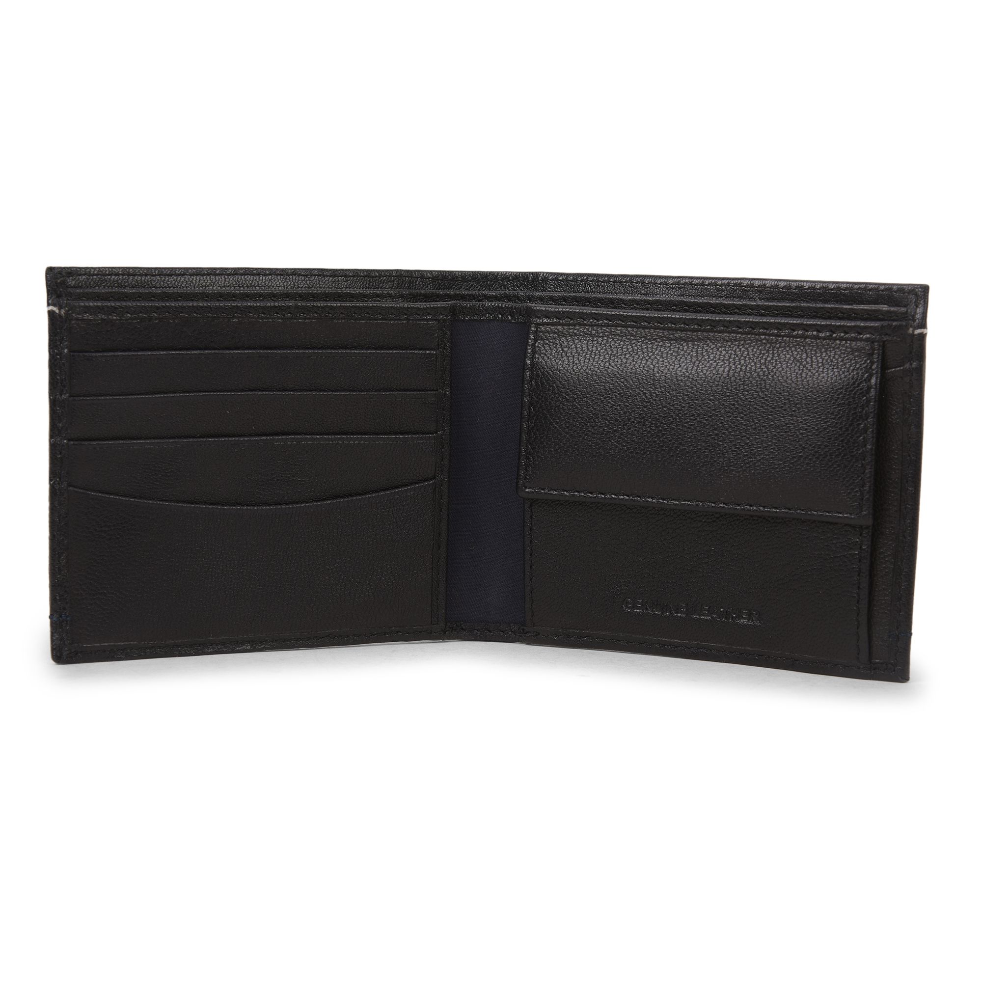Brown bi-fold leather wallet
