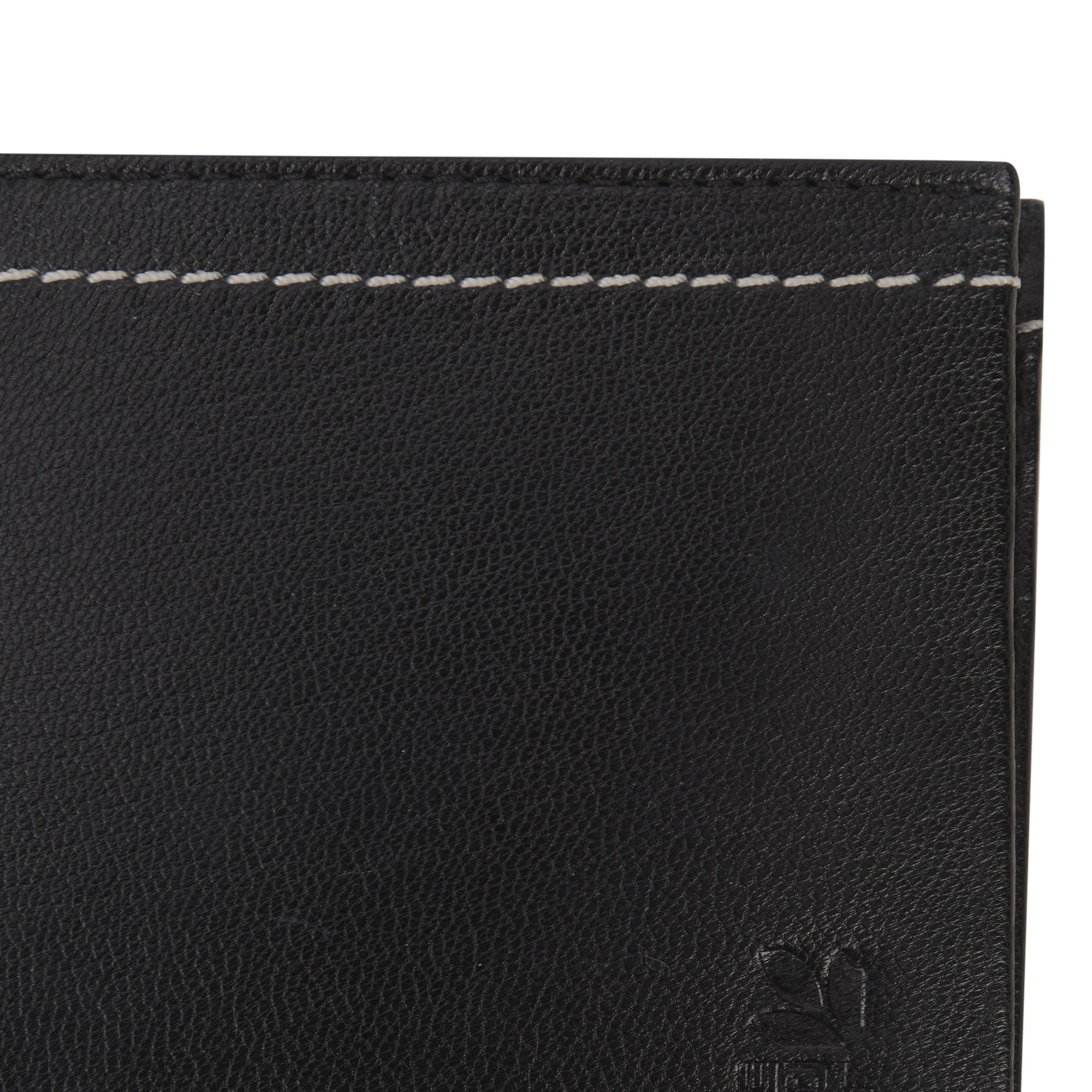 Brown bi-fold leather wallet