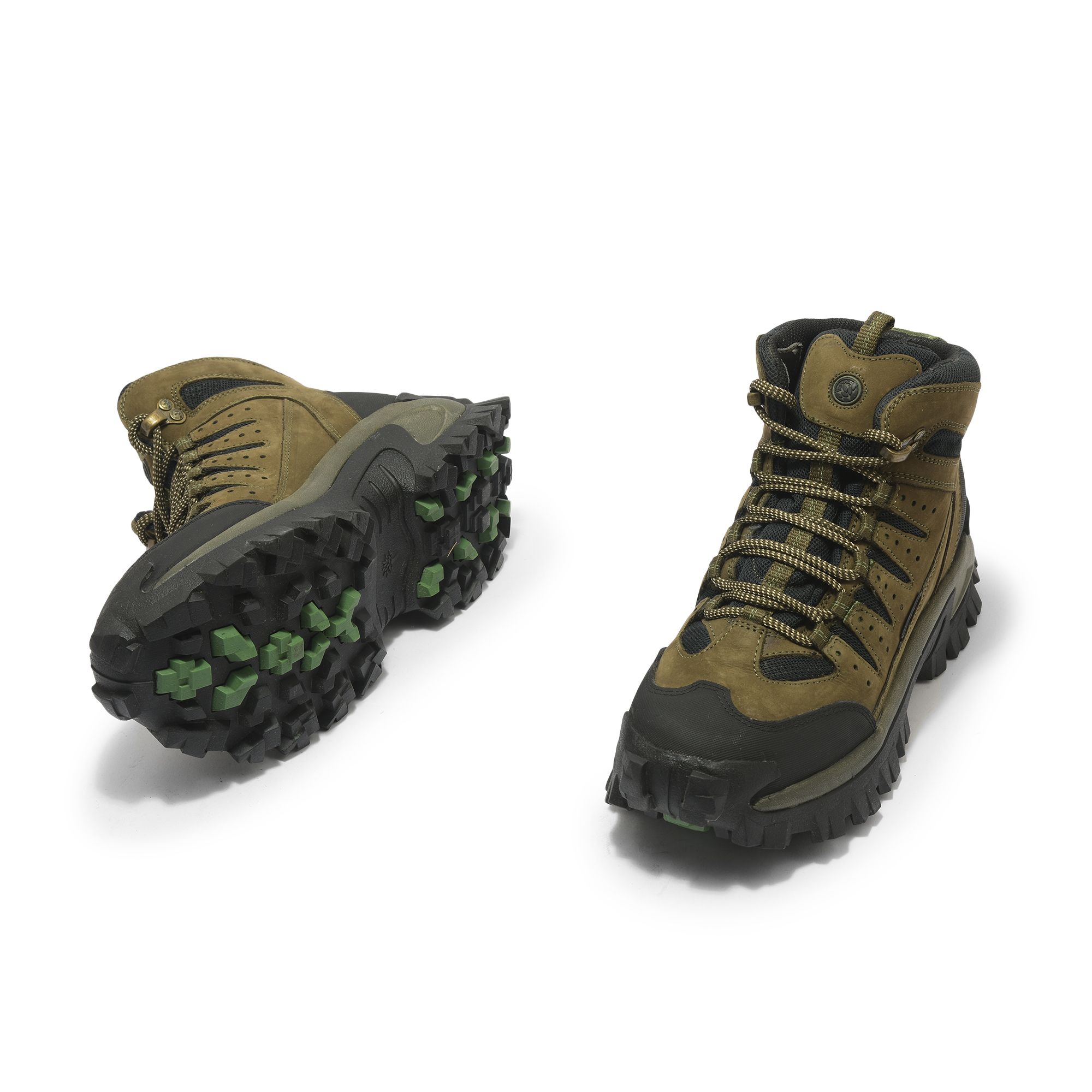 Woodland Men's Olive Green Leather Sneakers - 7 UK/India (41 EU) –  neighbourjoy