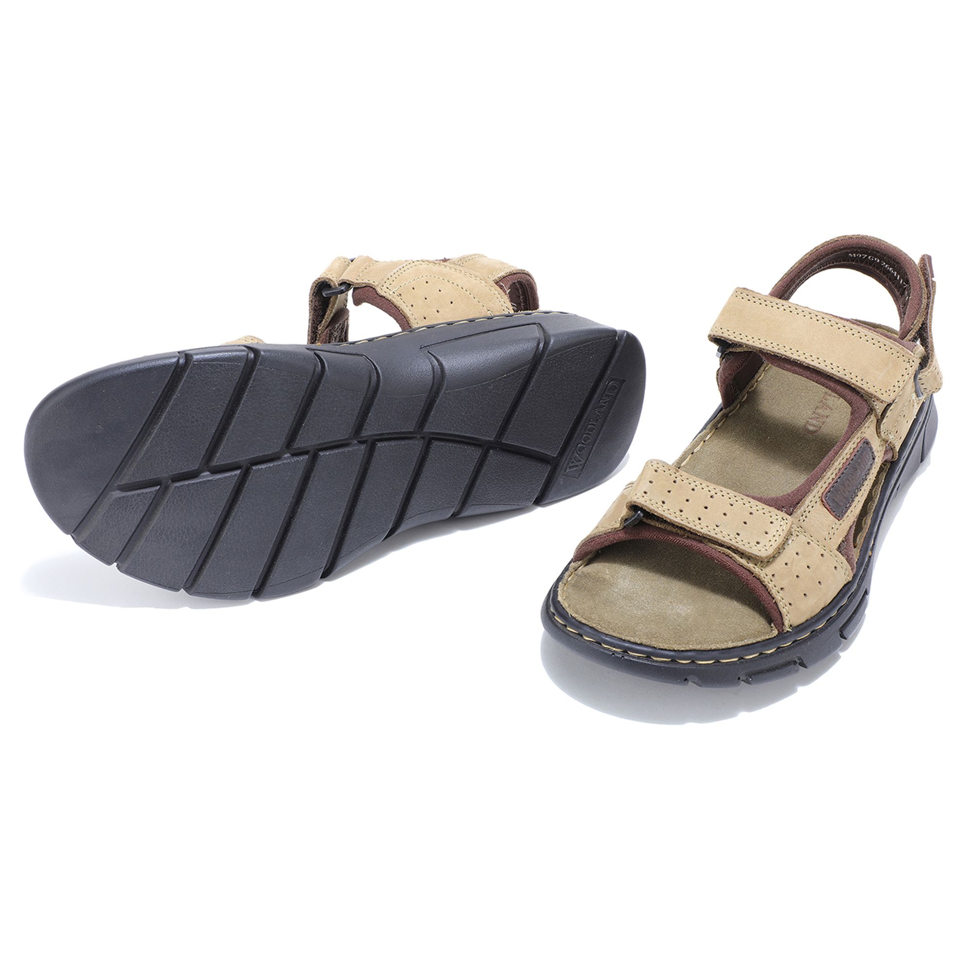 Woodland Brown floater Sandals-sgquangbinhtourist.com.vn