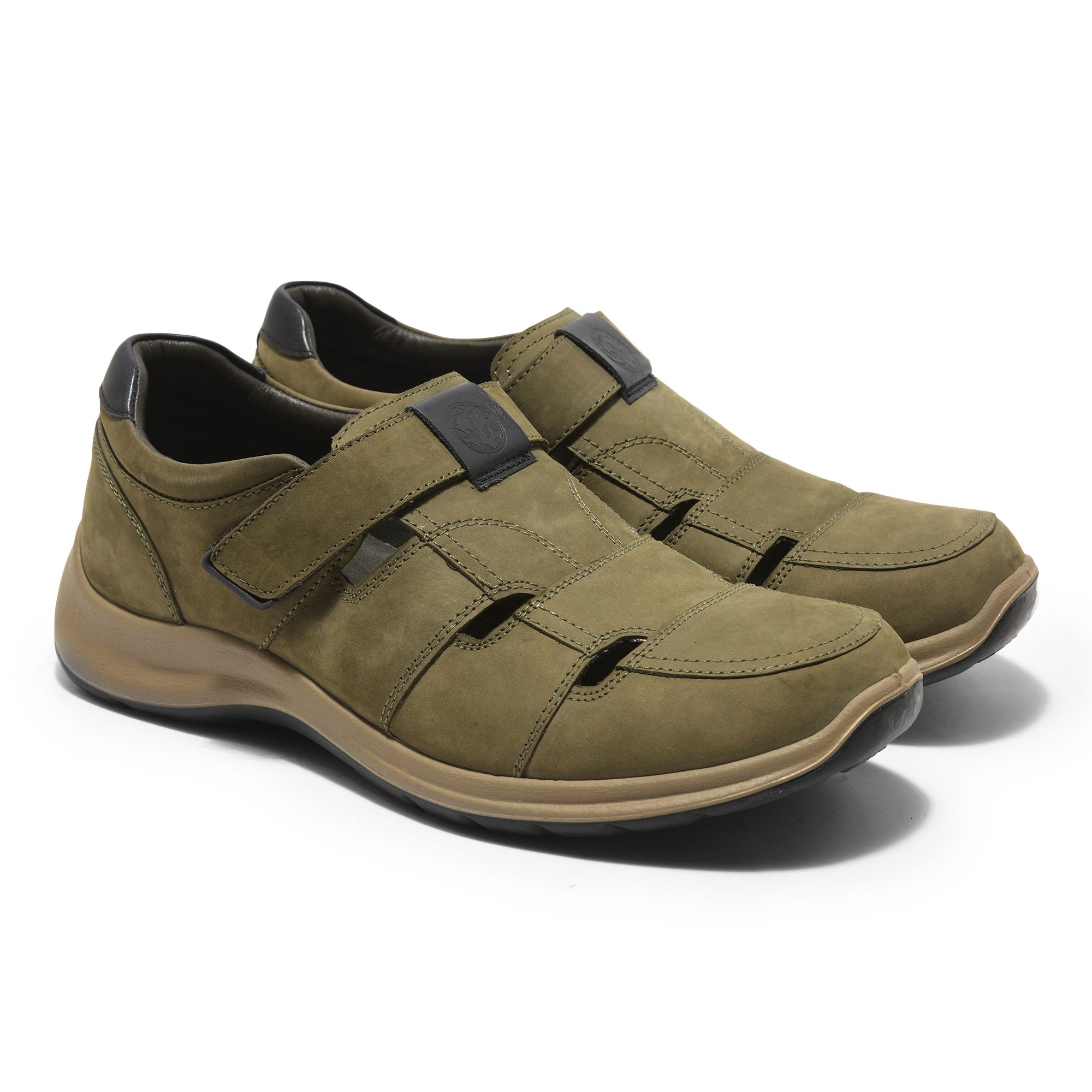 Buy WOODLAND Mens Leather Velcro Closure Sandals | Shoppers Stop