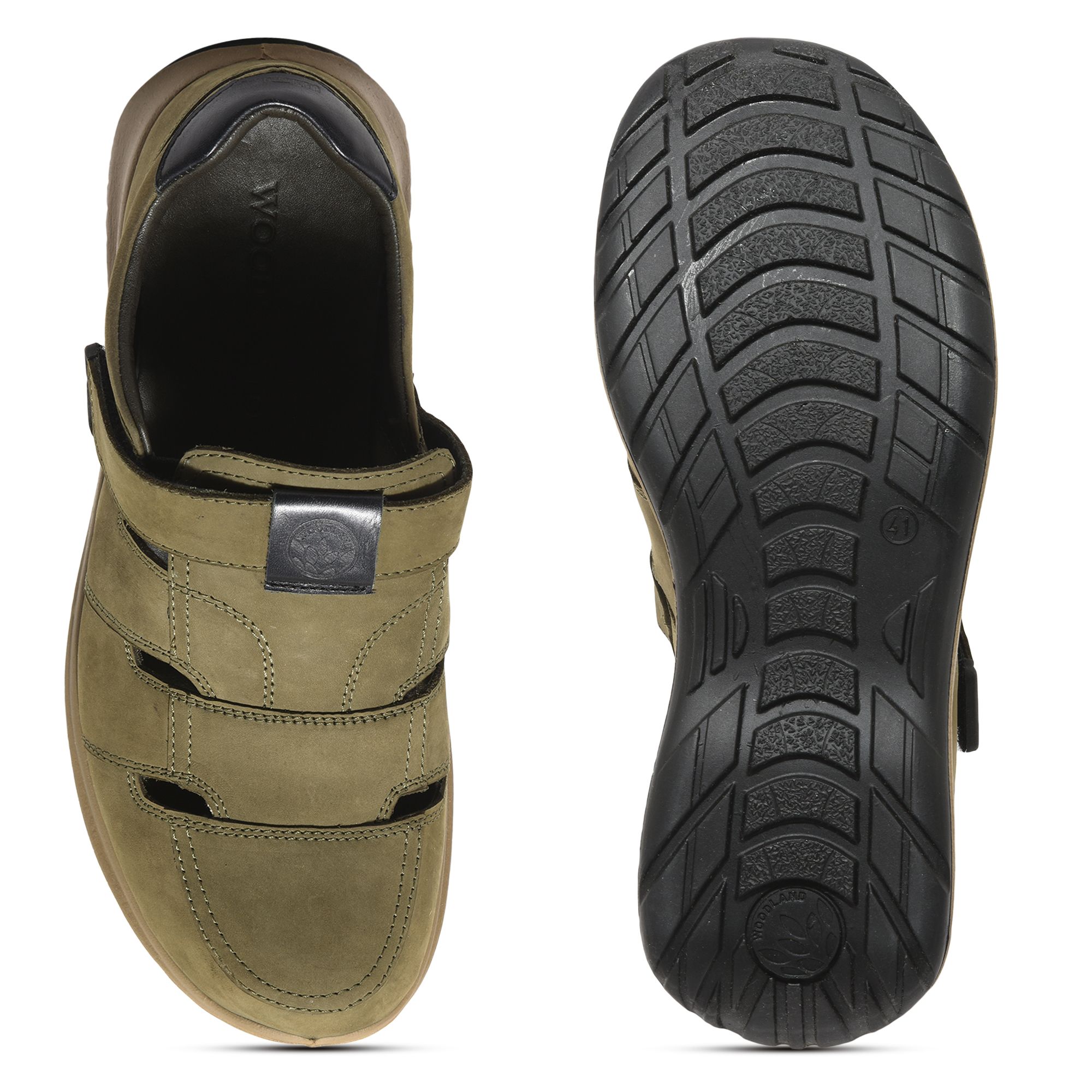 Olive green Fisherman sandals for men