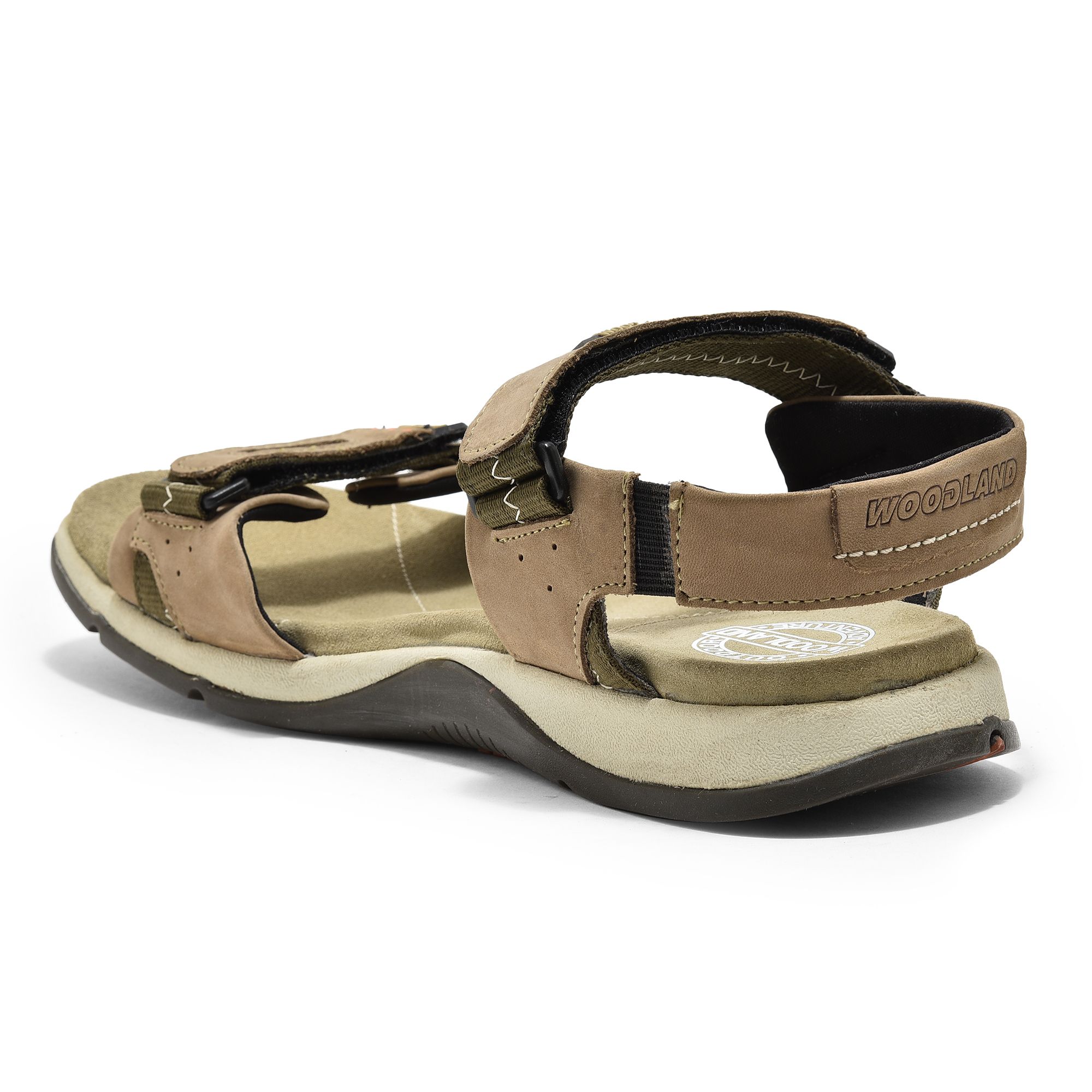 Buy Woodland Men Colourblocked Leather Comfort Sandals - Sandals for Men  947144 | Myntra