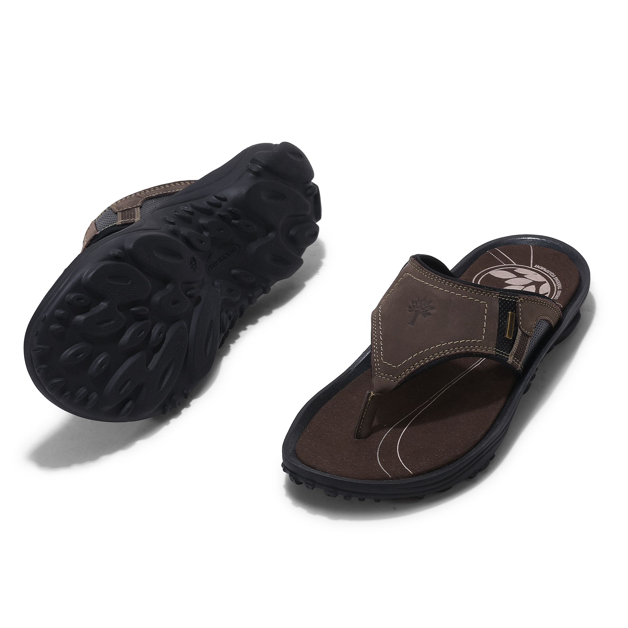 Dark brown casual slipper for men