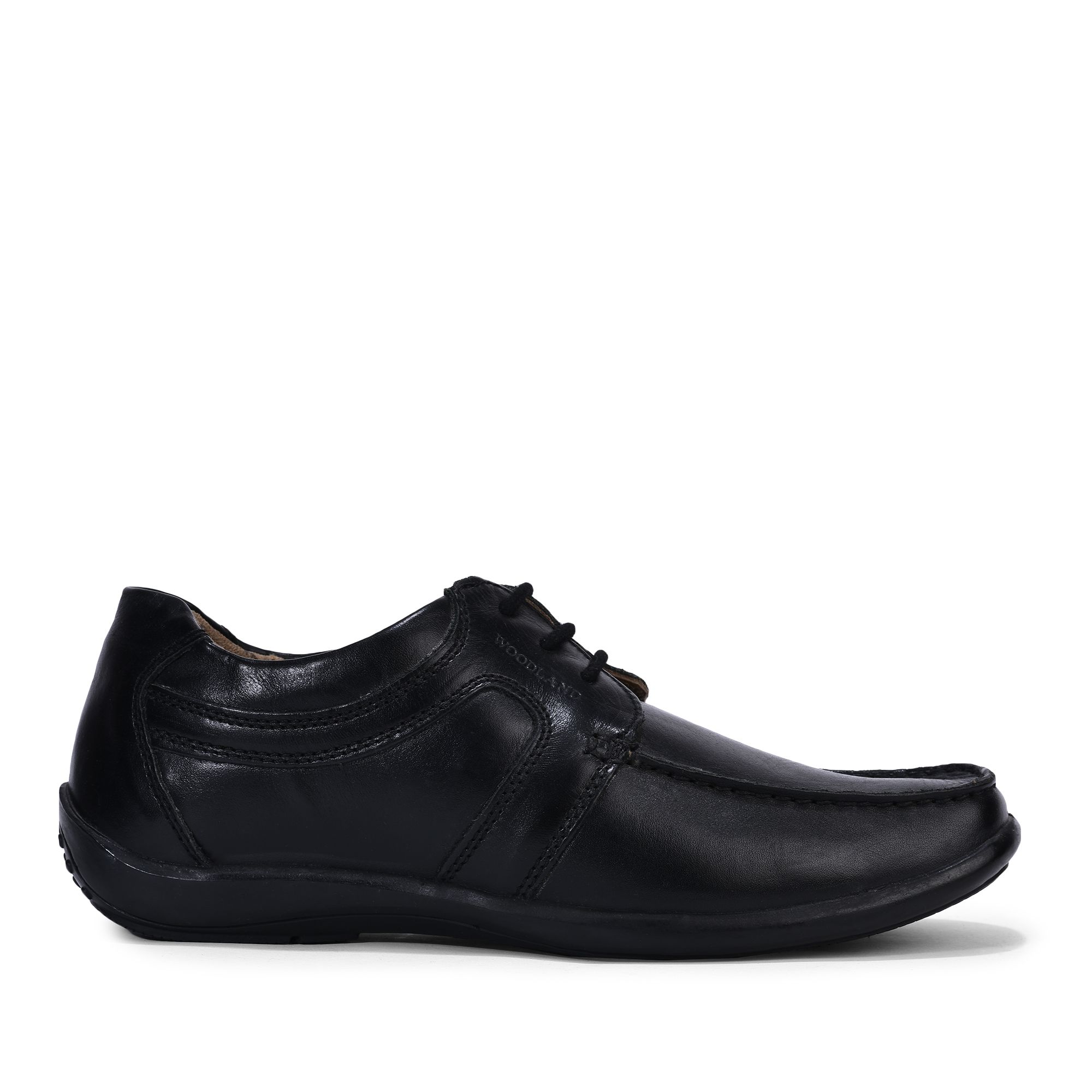 Black leather 2024 shoes woodland