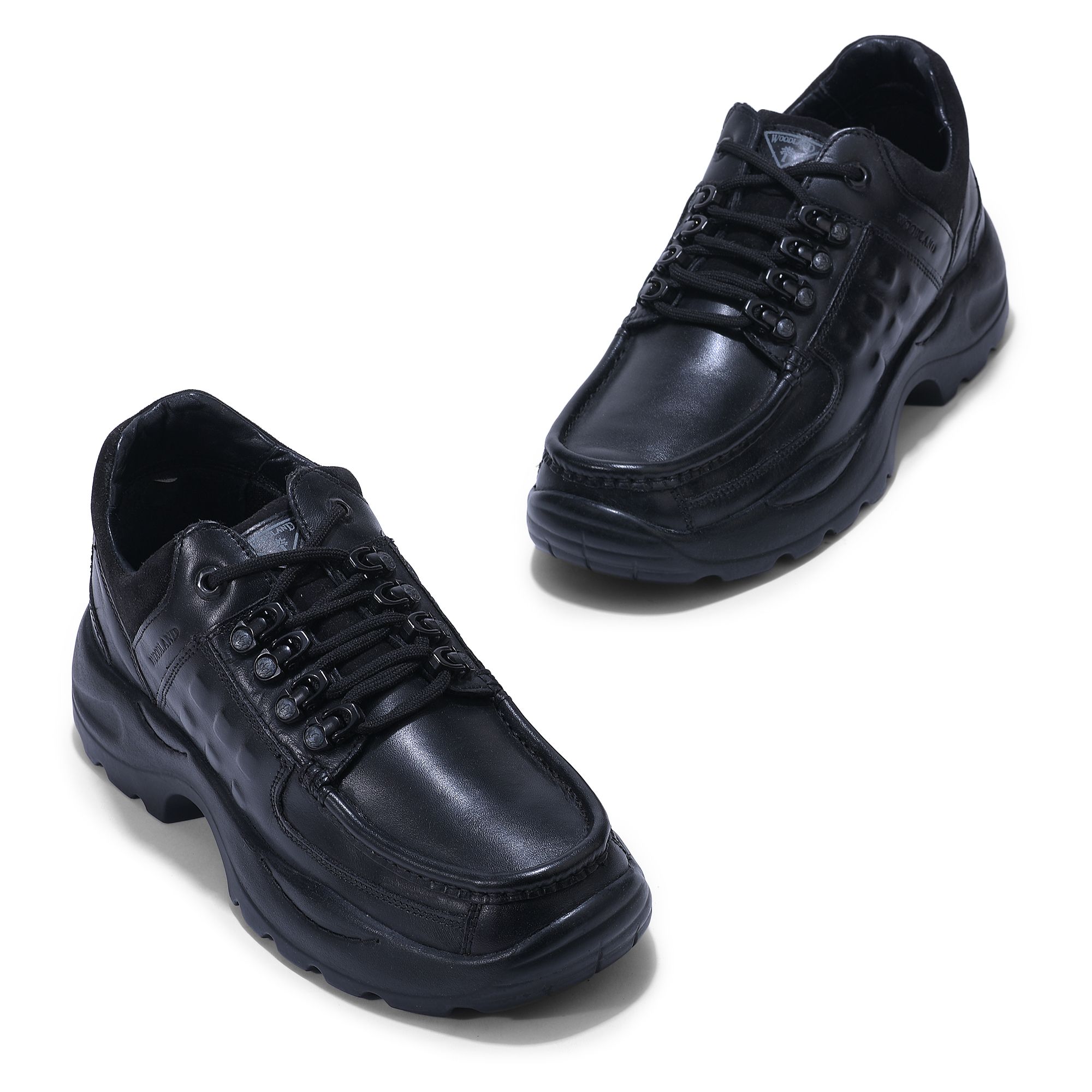 Woodland black casual shoes