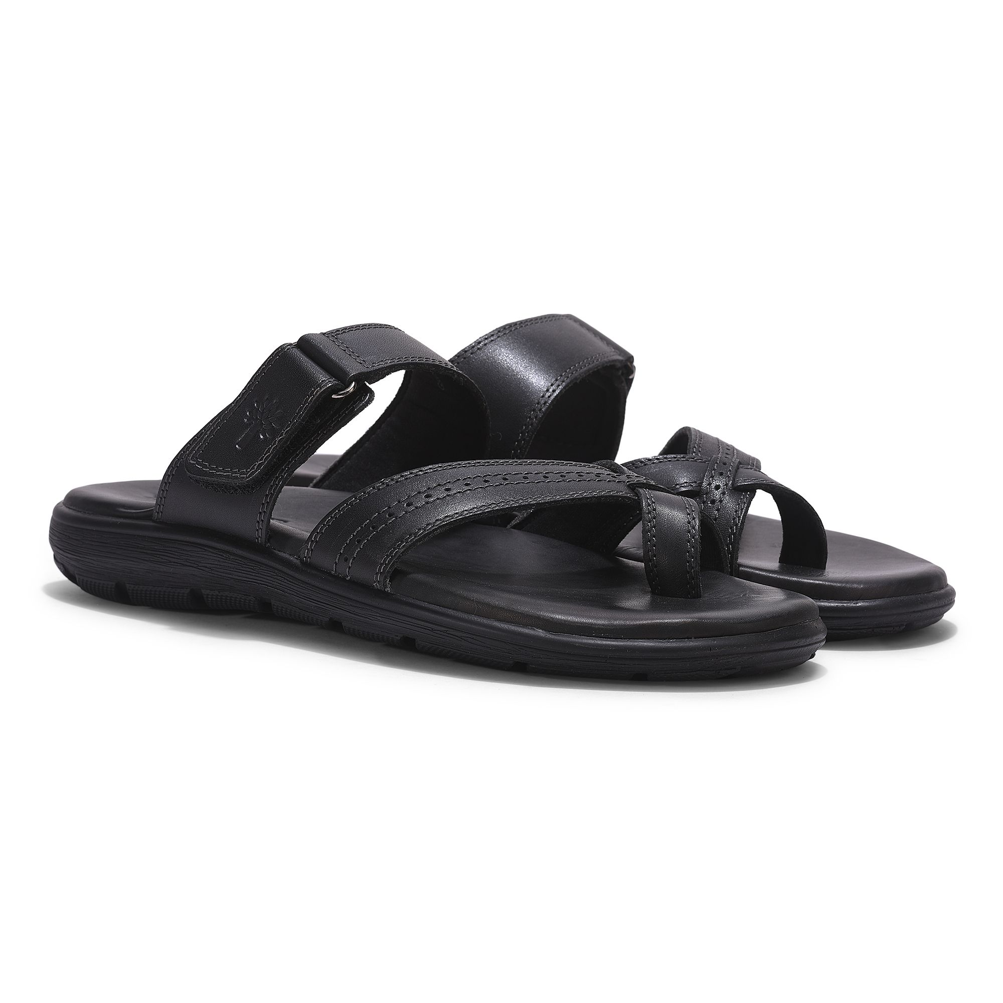 Black casual sandal for men