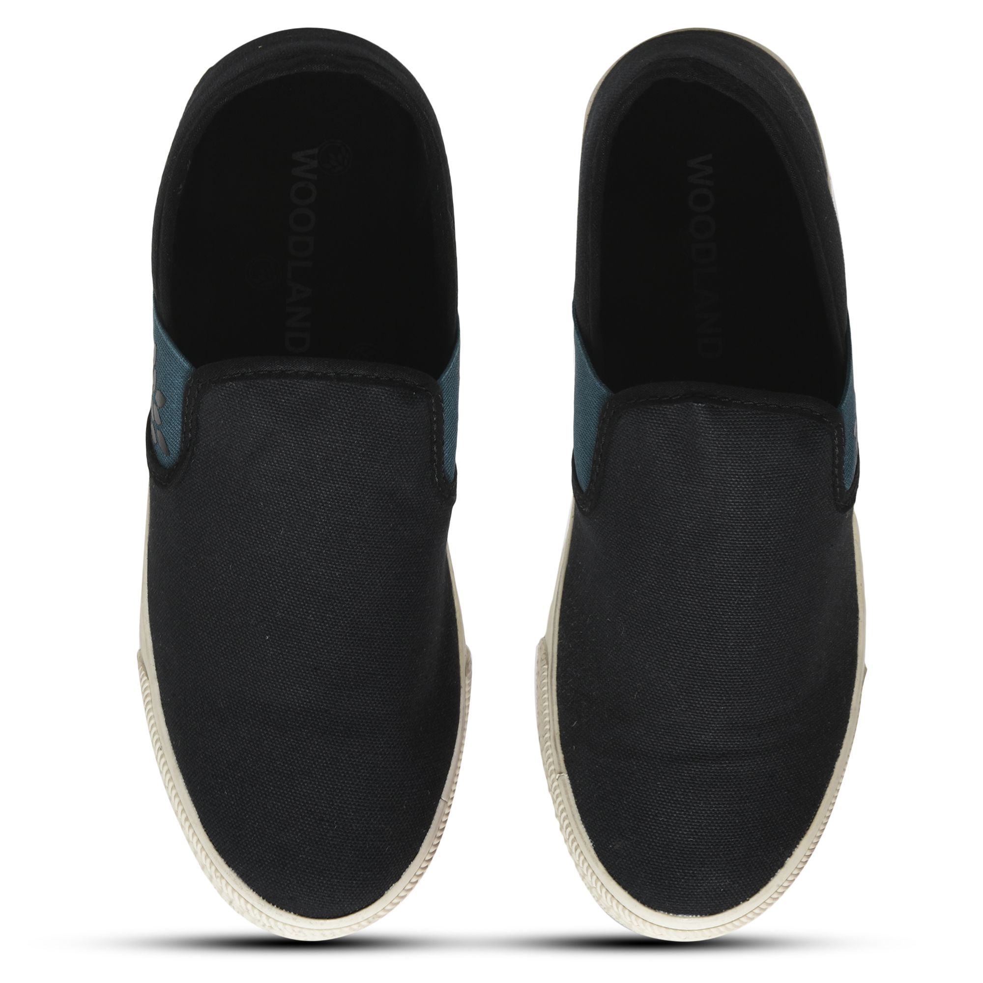 Black Slip on canvas shoes for men