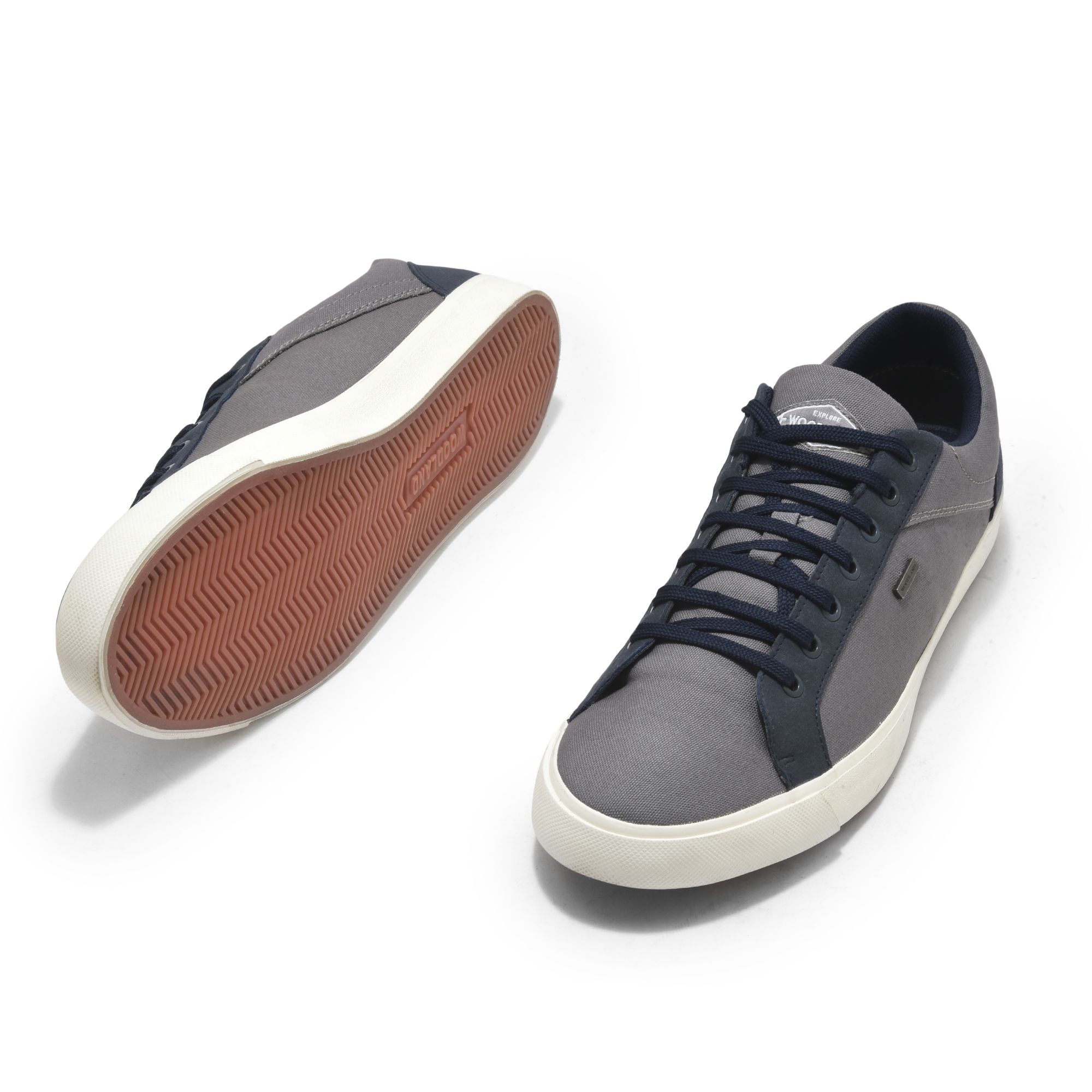 Grey Canvas Sneakers for Men