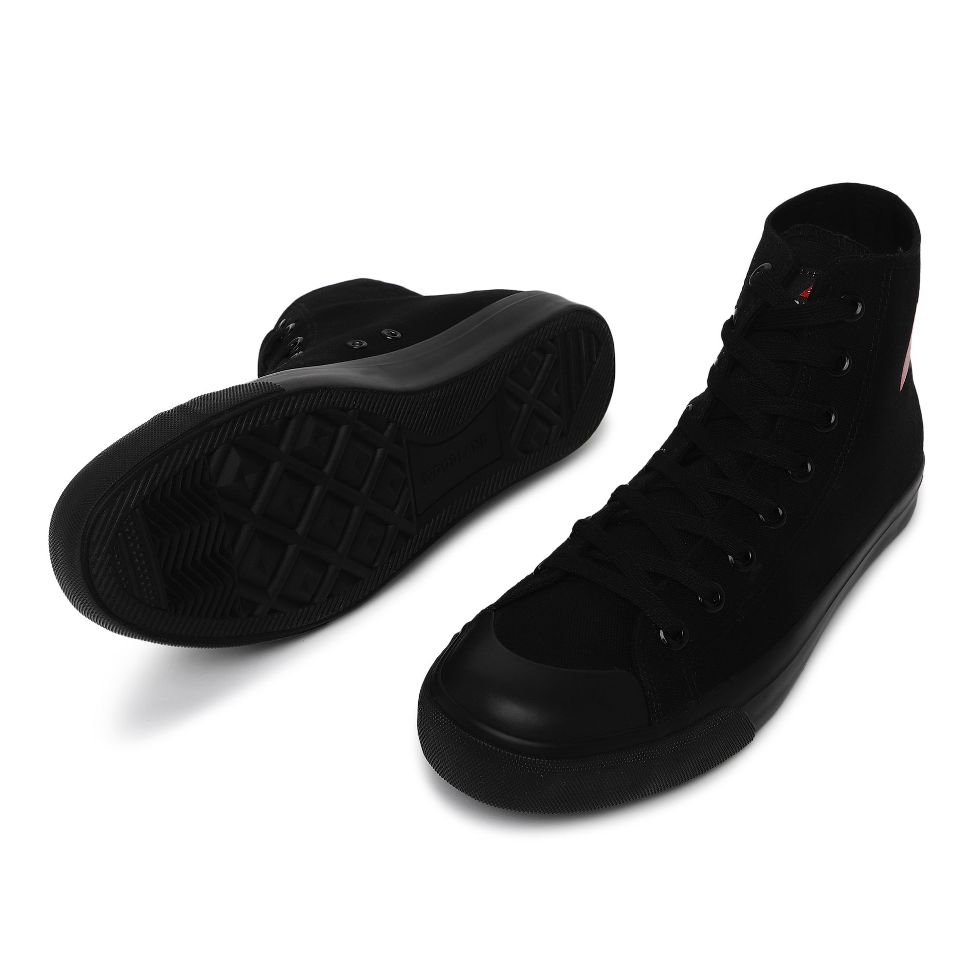 Full black hot sale canvas shoes