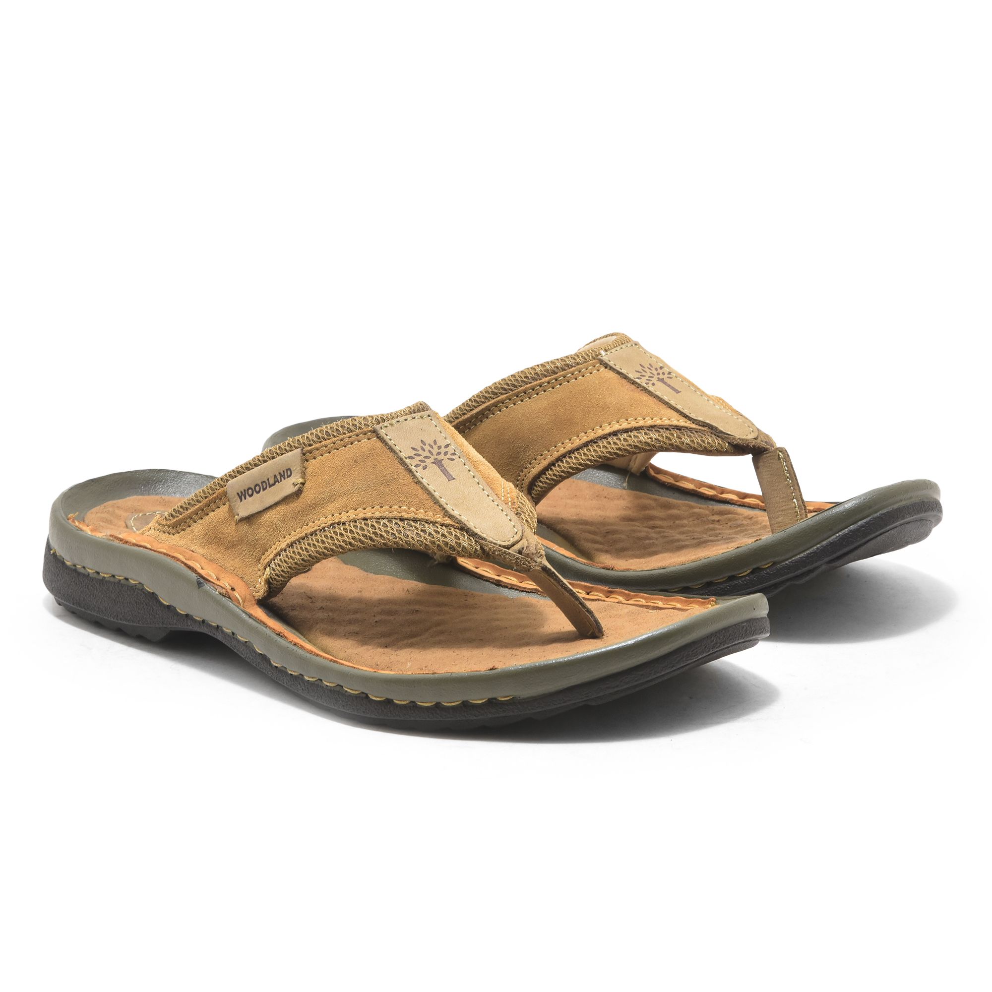 Camel Leather Slipper for Men