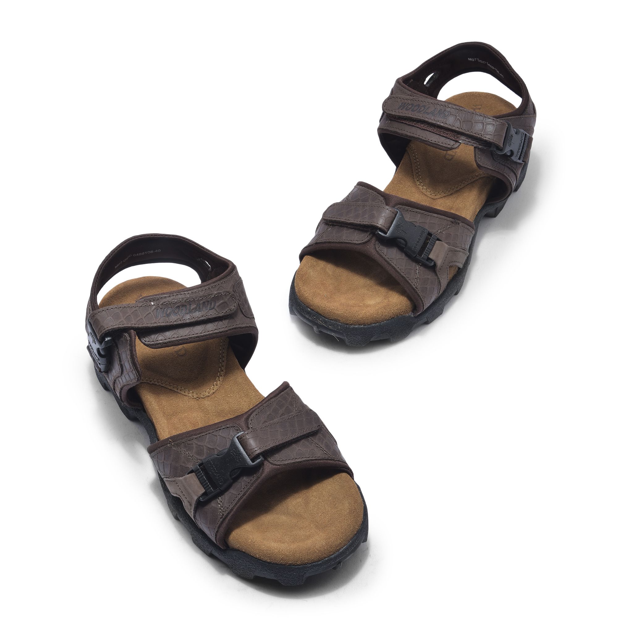 Buy WOODLAND Mens Leather Velcro Closure Sandals | Shoppers Stop