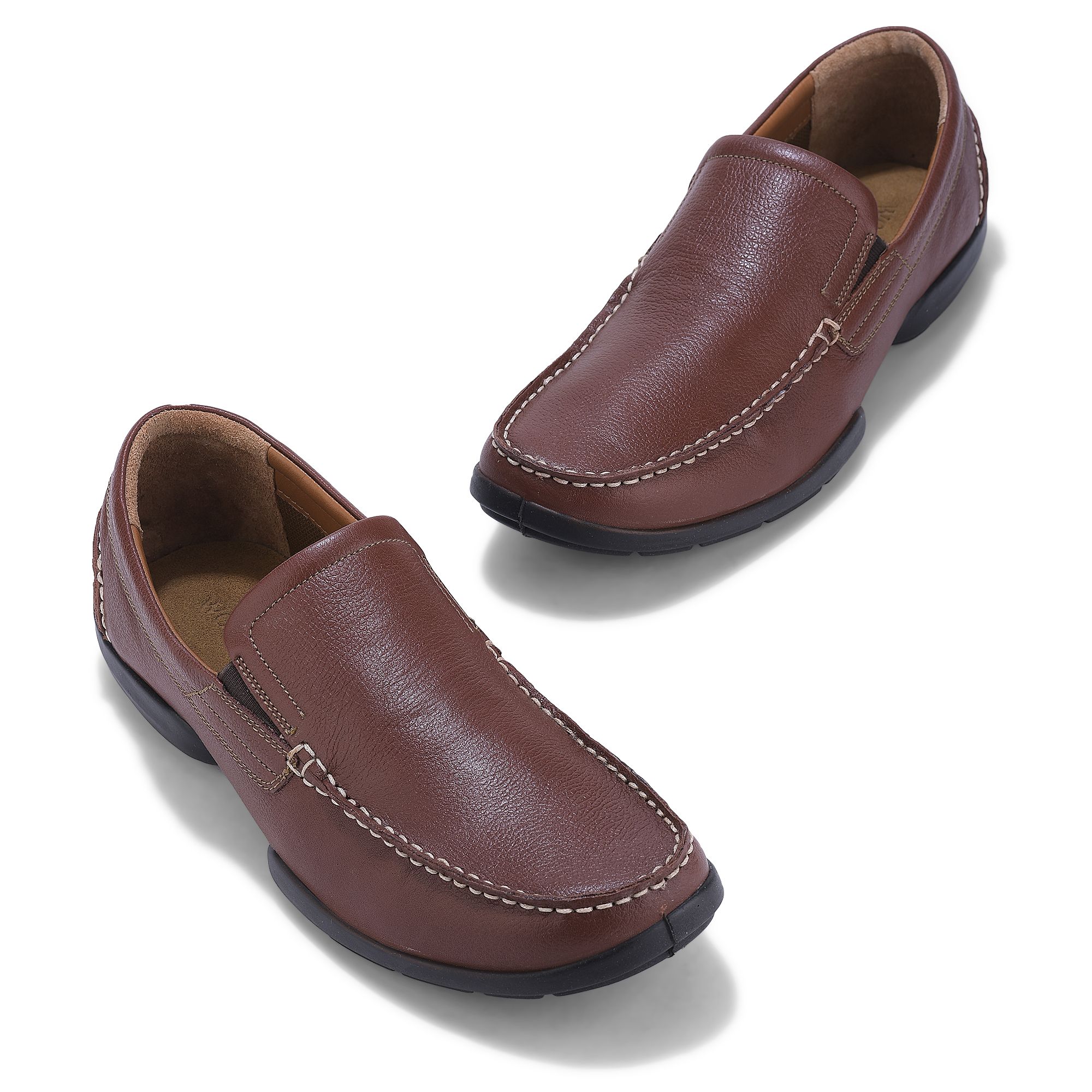 TAN slip-on shoes for men