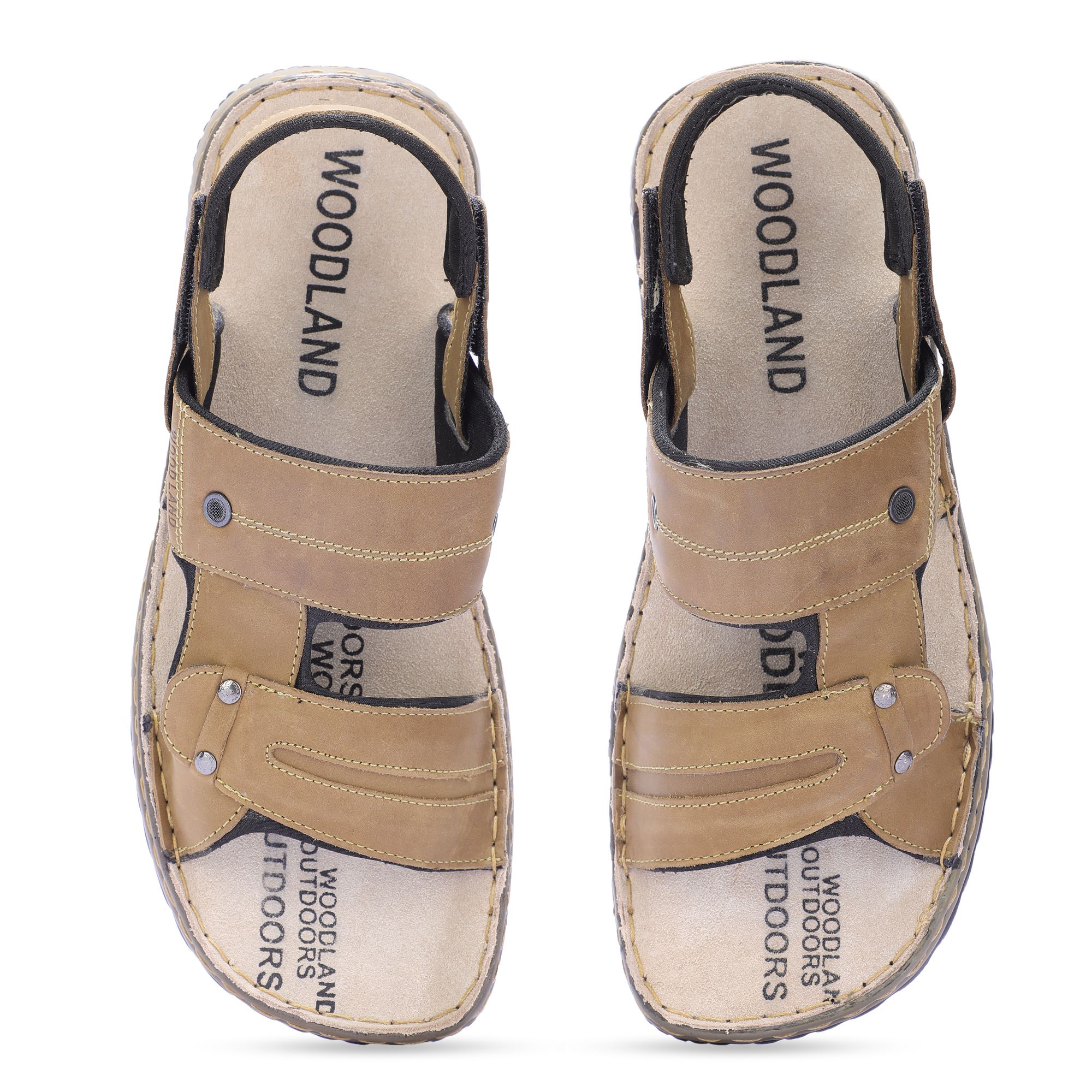 Woodland Khaki comfort floater sandals