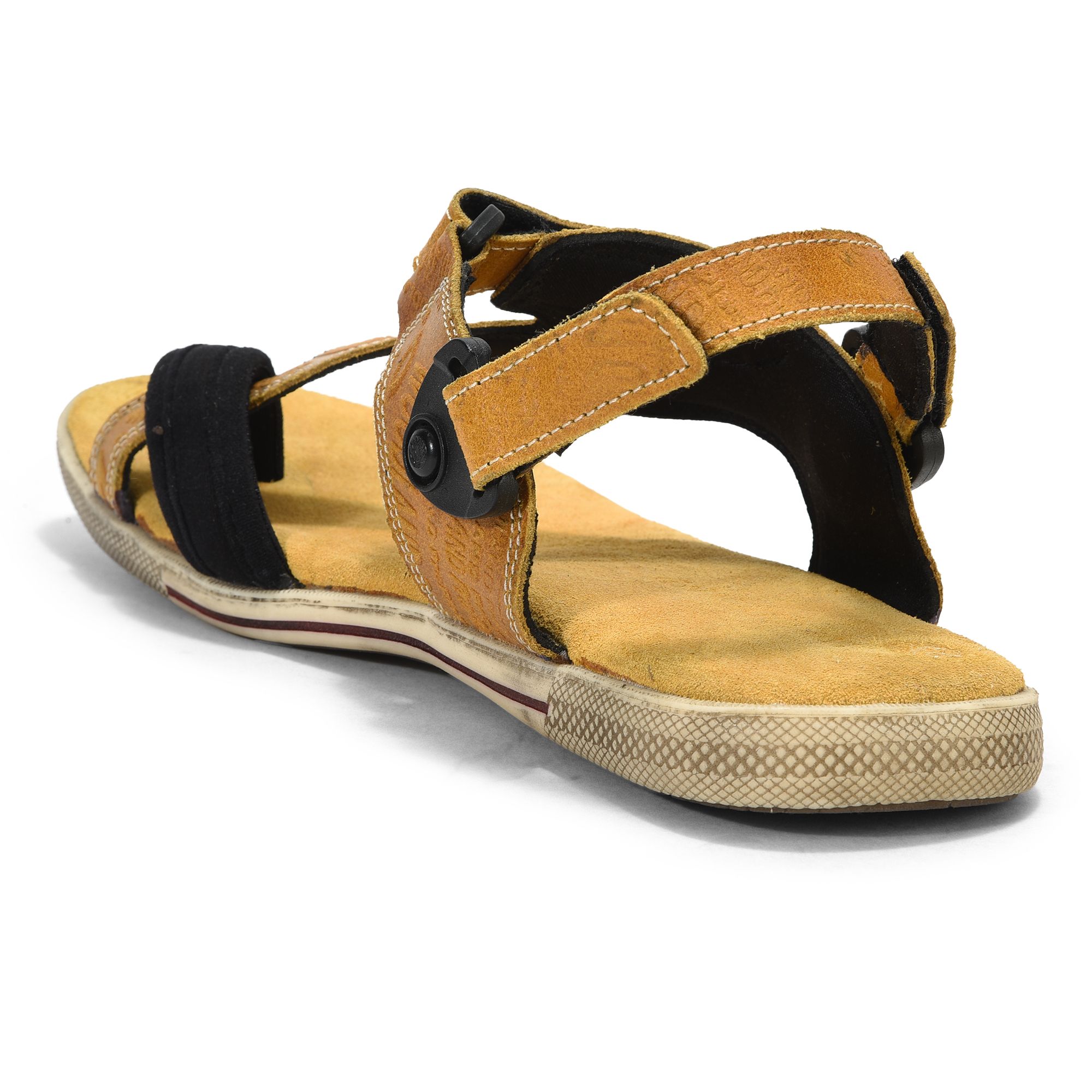 Women's sandal NAGABA 168 yellow rustic leather - Sandals - Nagaba