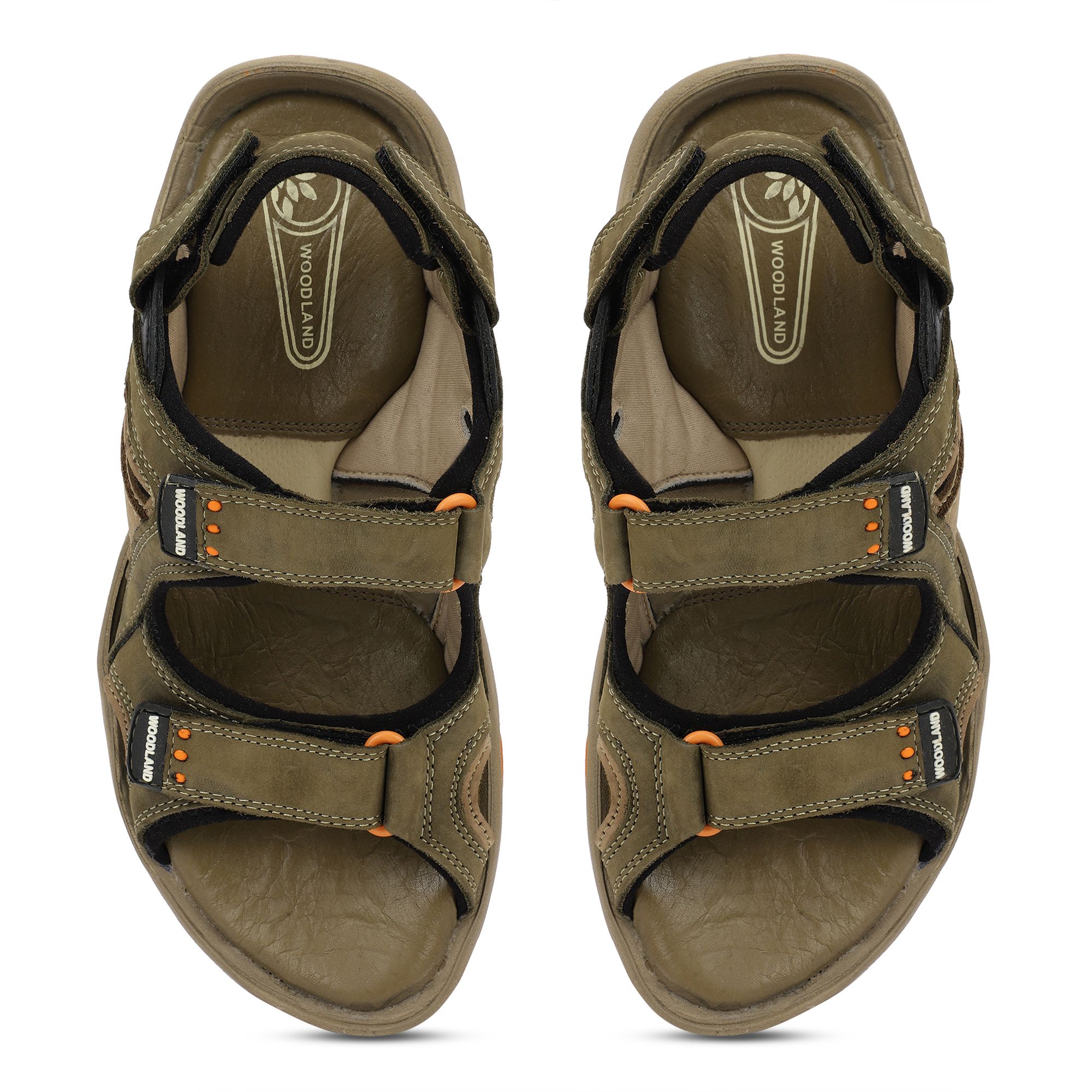 Olive Green Nubuk Oily Polished Mens Sandal