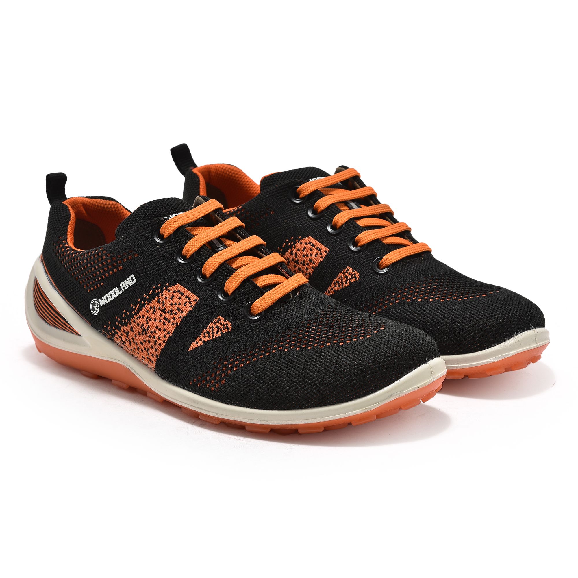 Black/Orange Sneakers for men
