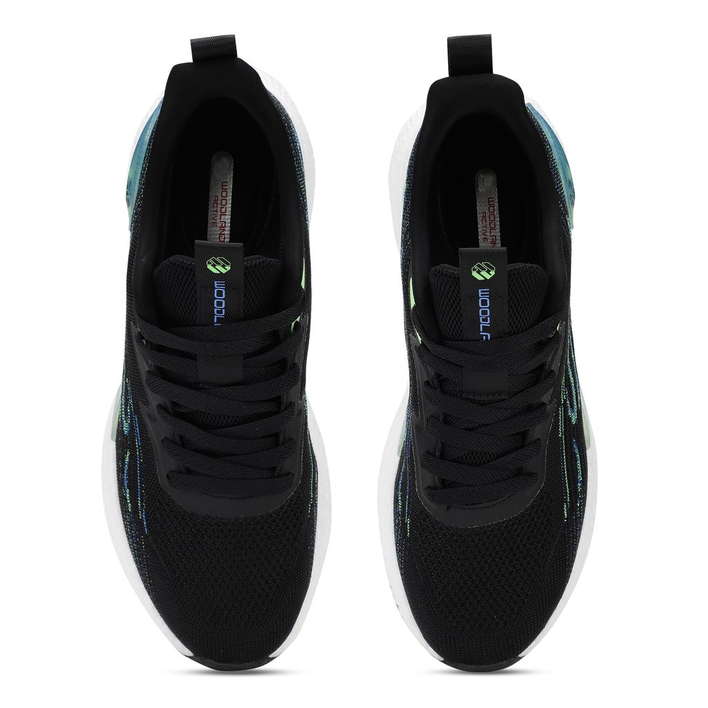 Black/Green Sports Shoes for Men