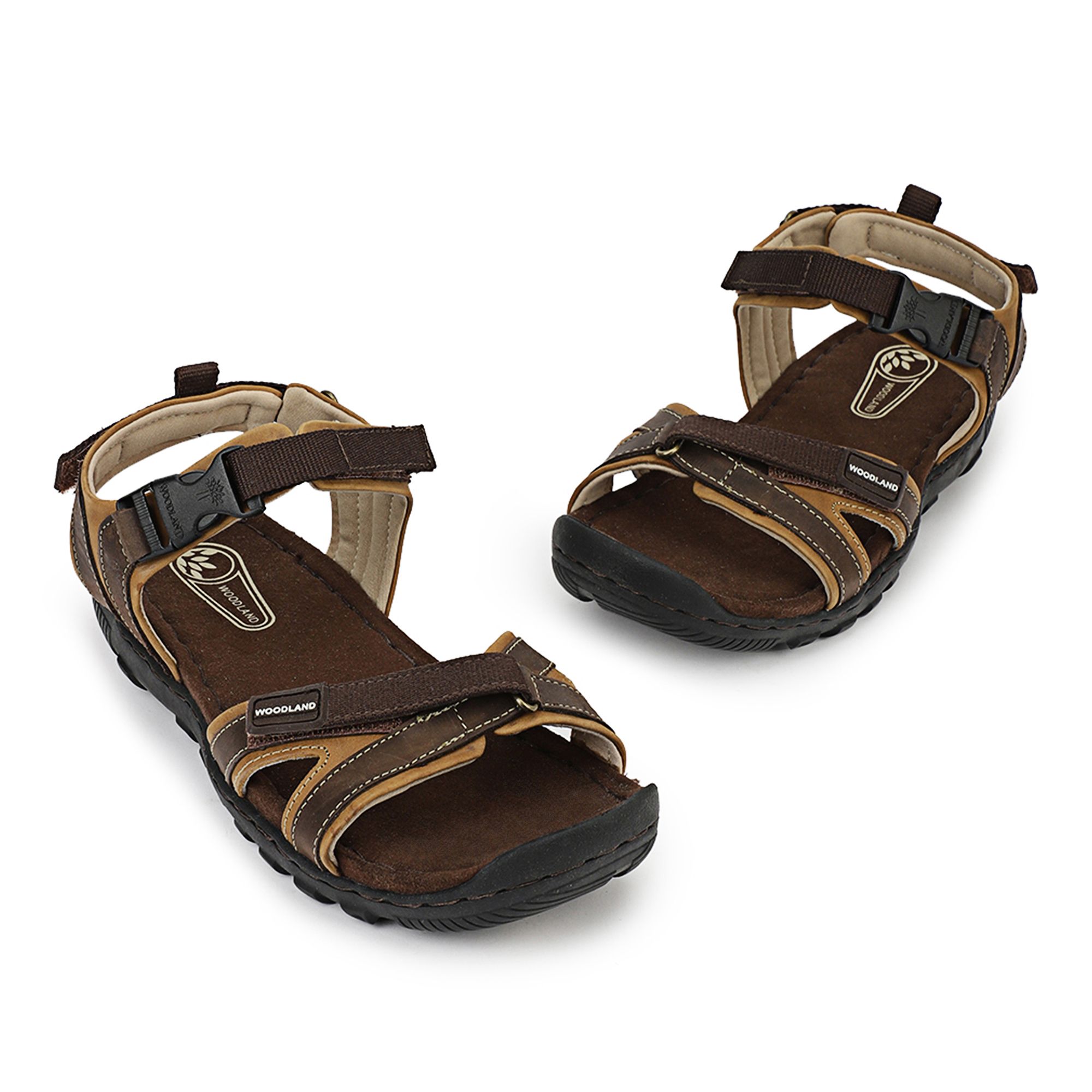 Buy WOODLAND Mens Camel Velcro Closure Casual Sandal | Shoppers Stop