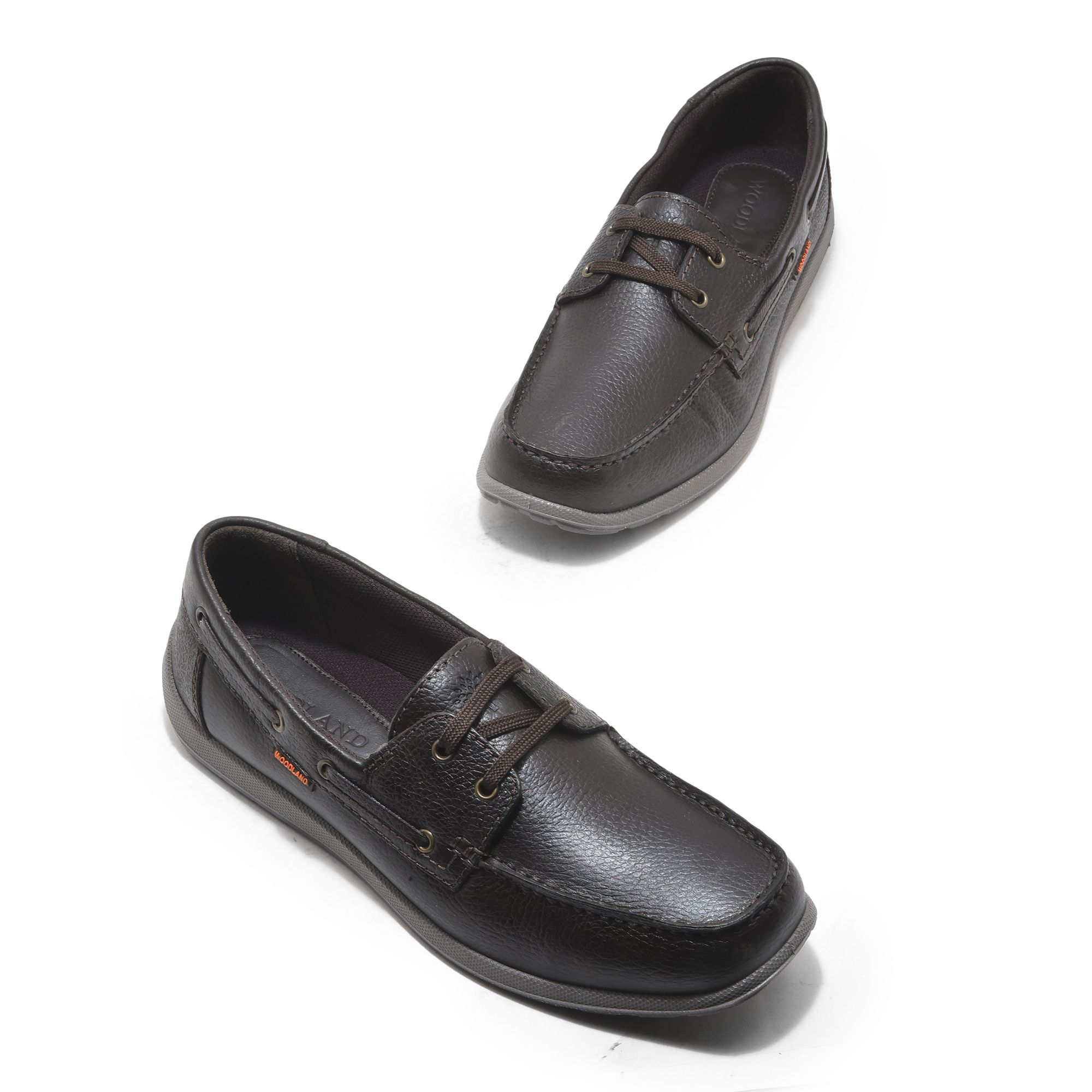 Woodland men's sale leather boat shoes