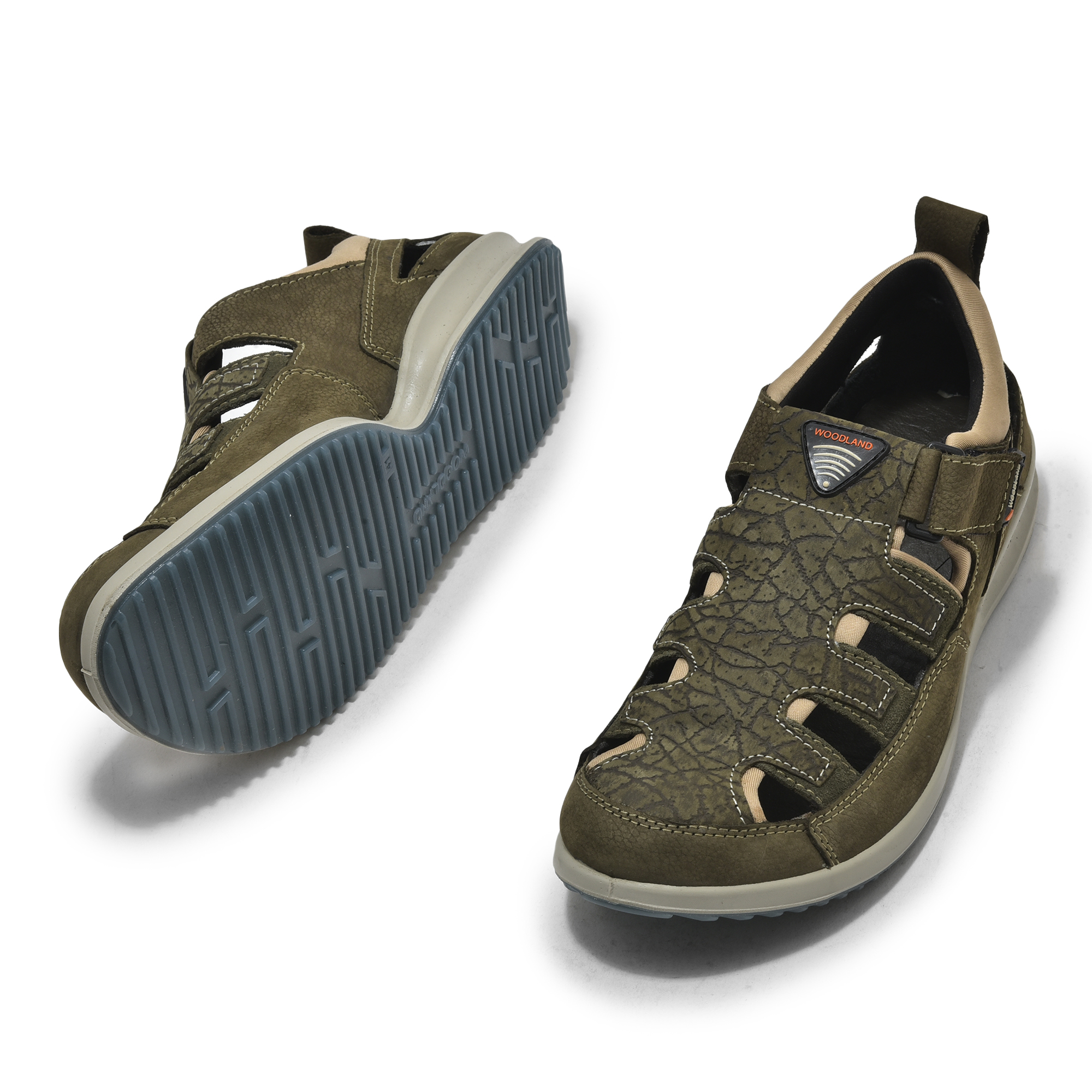 Shop Woodland Men Green Belt Sandals I077193 Online