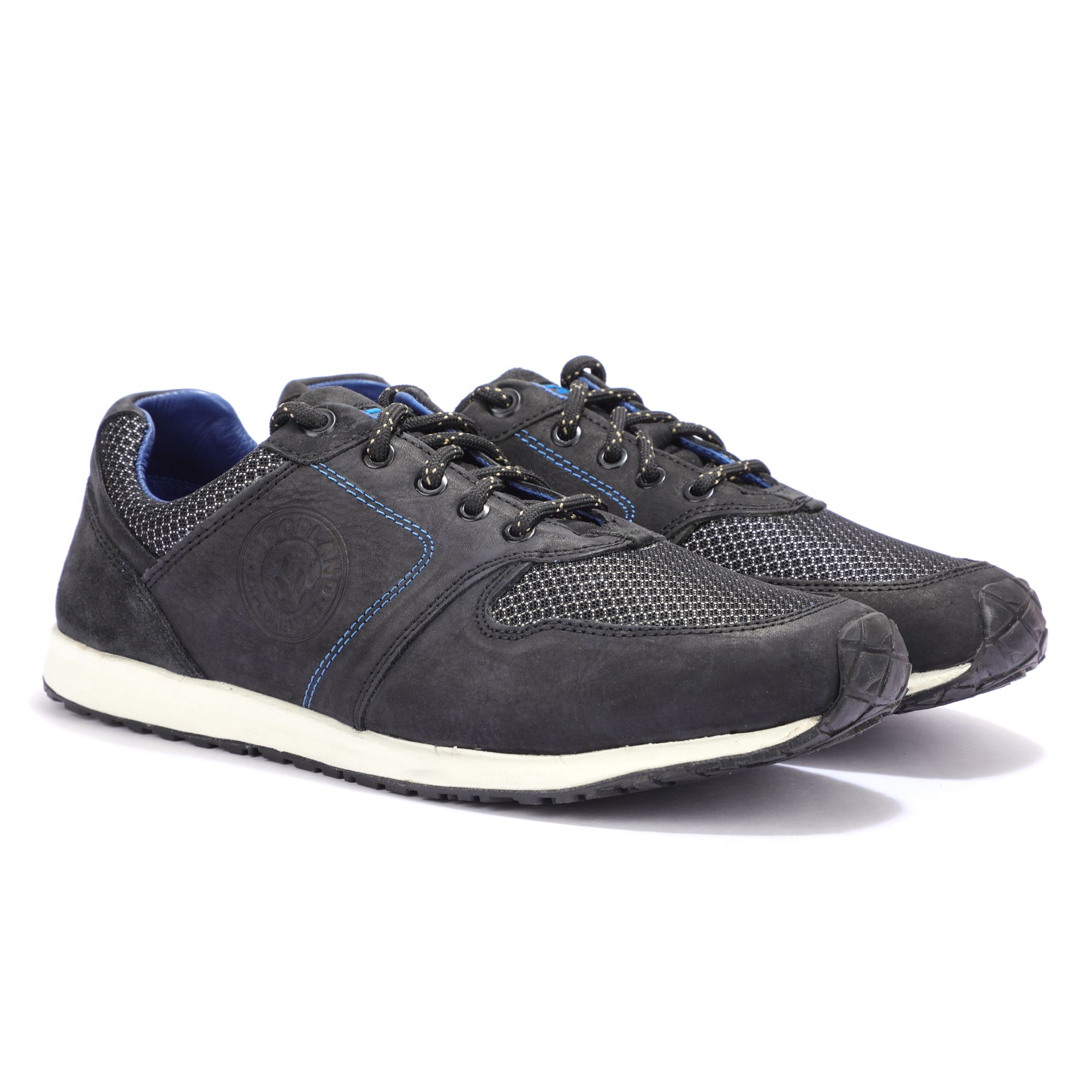 Woodland black best sale casual shoes