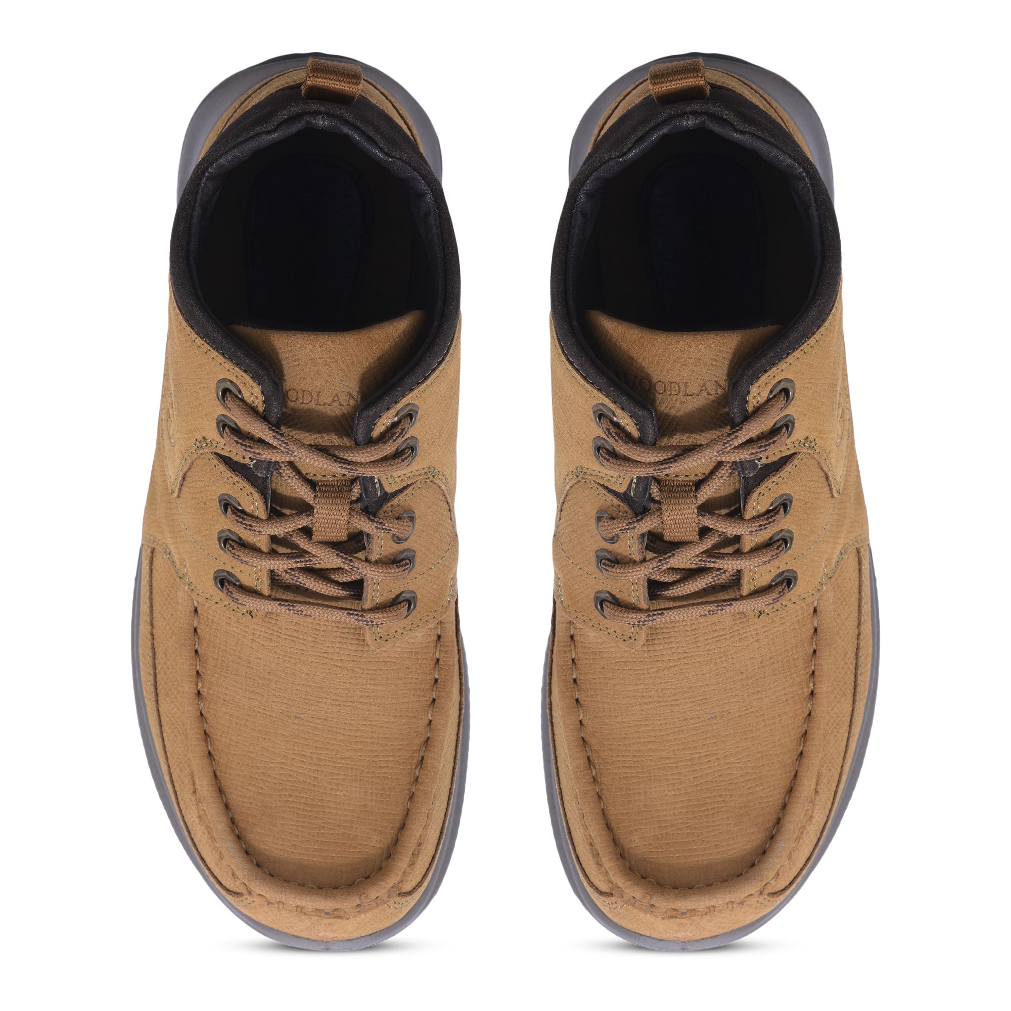Camel mid-top boot