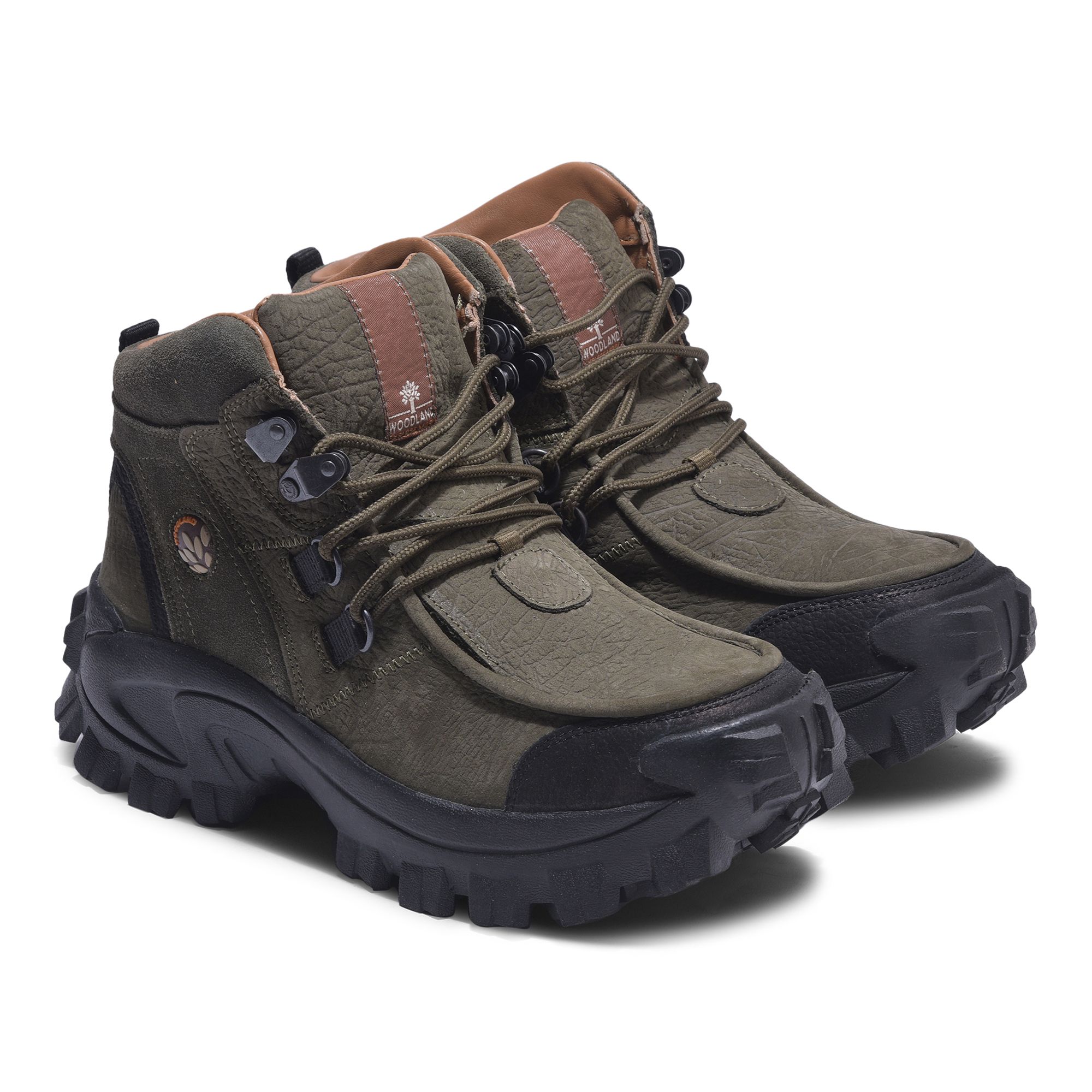 Woodland Olive Green Trekking Shoes