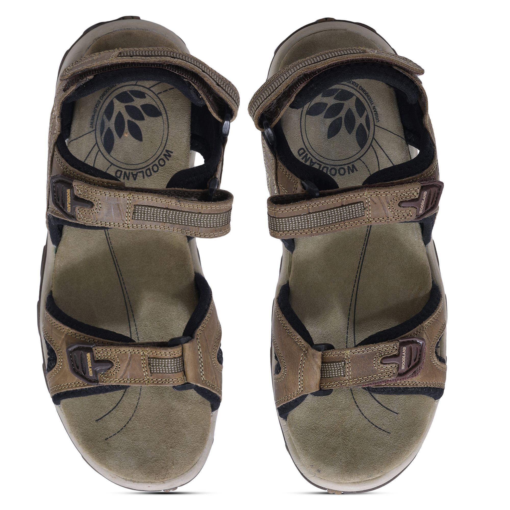 Buy Woodland Men Khaki Solid Leather Sandals - Sandals for Men 994475 |  Myntra-anthinhphatland.vn