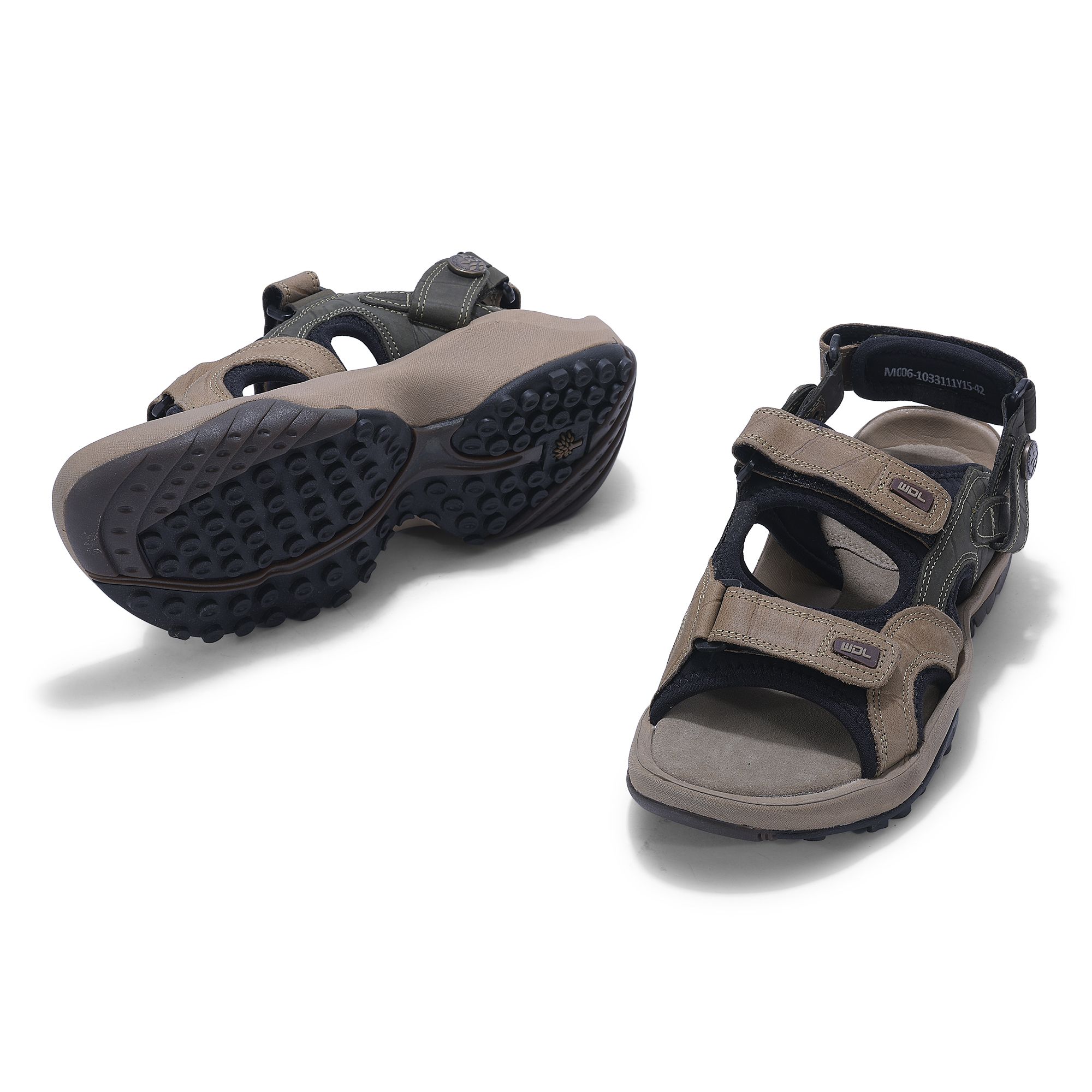 Men's Leather Hiking Sandals NH500