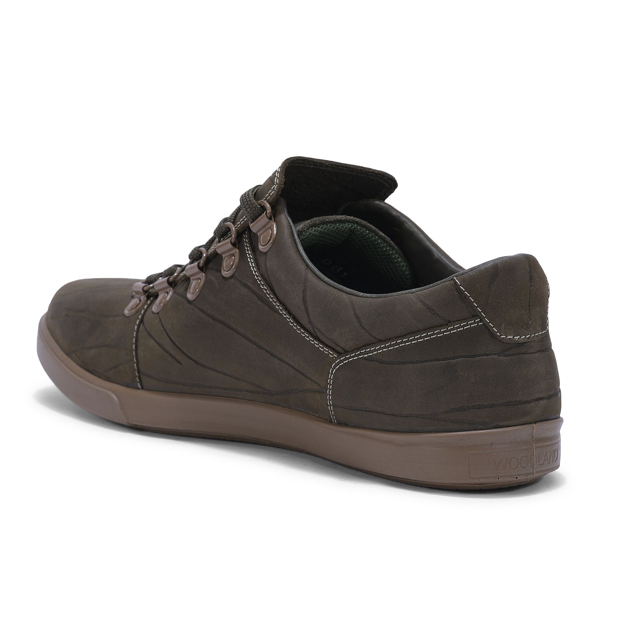 Buy Woodland ProPlanet Men Olive Green Nubuck Leather Sneakers - Casual  Shoes for Men 6995119 | Myntra