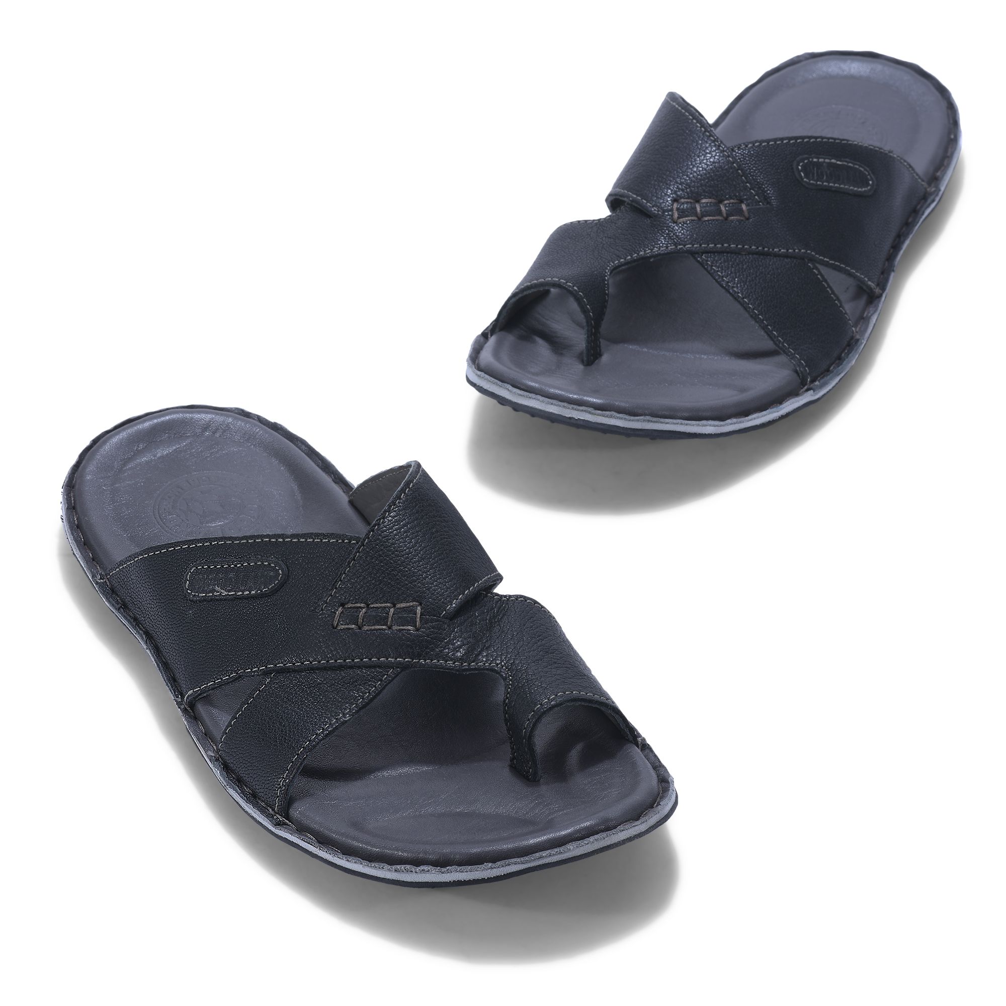 Woodland BLACK casual slippers